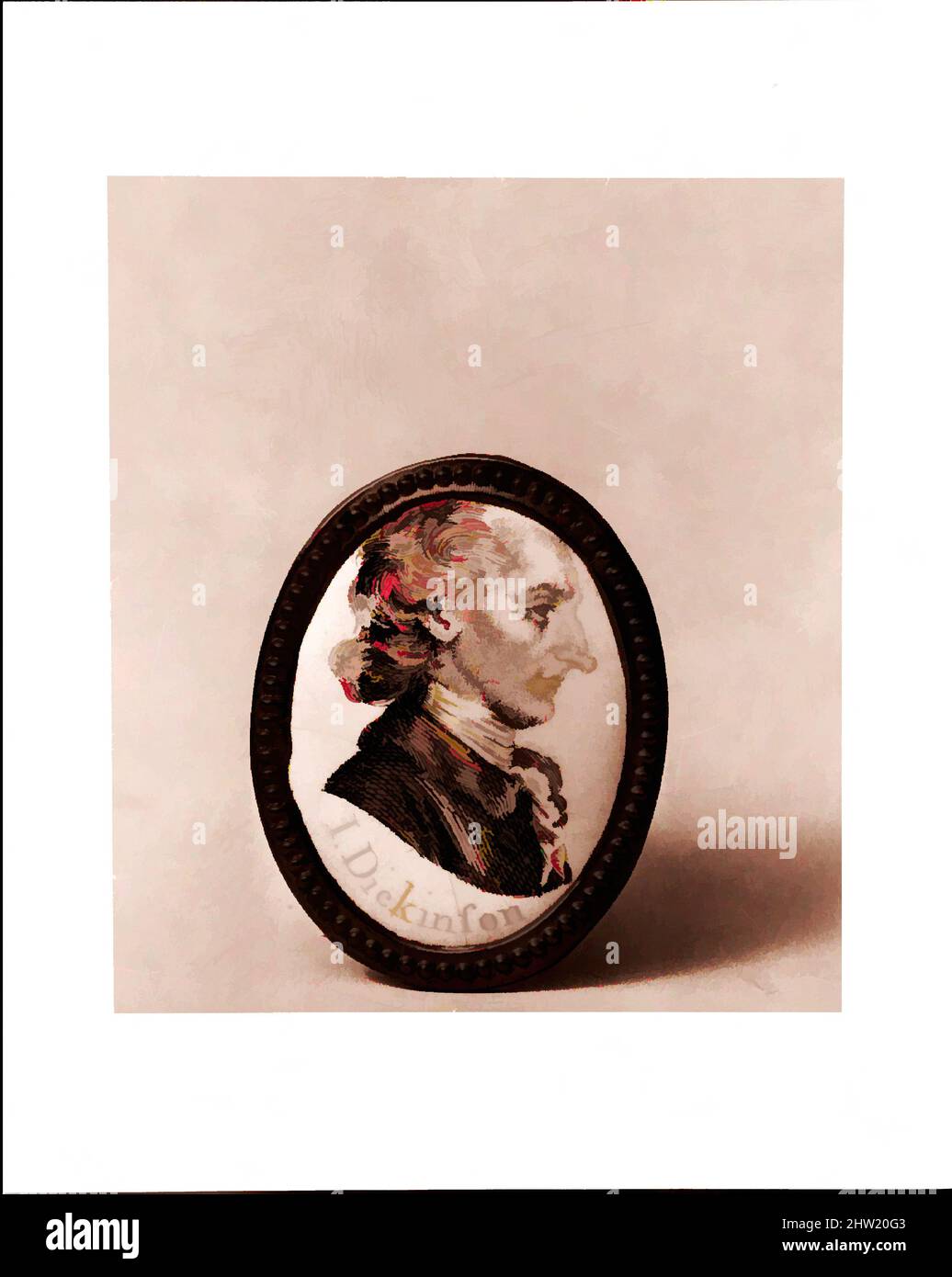 Kunst inspiriert von Cloak Pin, 1750–1800, Made in England, Emaille auf Kupfer, Messing, 1 13/16 x 1 3/8 Zoll (4,6 x 3,5 cm), Schmuck, Klassisches, von Artotop mit einem Schuss Moderne modernisiertes Werk. Formen, Farbe und Wert, auffällige visuelle Wirkung auf Kunst. Emotionen durch Freiheit von Kunstwerken auf zeitgemäße Weise. Eine zeitlose Botschaft, die eine wild kreative neue Richtung verfolgt. Künstler, die sich dem digitalen Medium zuwenden und die Artotop NFT erschaffen Stockfoto