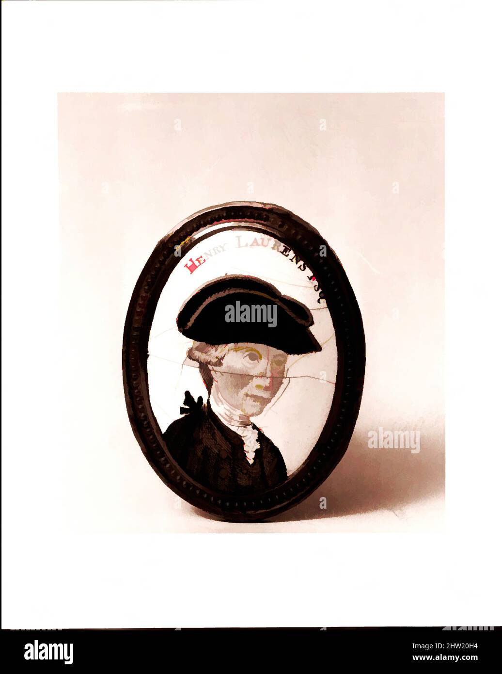 Kunst inspiriert von Cloak Pin, 1750–1800, Made in England, Emaille auf Kupfer, Messing, 2 x 1 3/8 Zoll (5,1 x 3,5 cm), Schmuck, Klassisches, von Artotop mit einem Schuss Moderne modernisiertes Werk. Formen, Farbe und Wert, auffällige visuelle Wirkung auf Kunst. Emotionen durch Freiheit von Kunstwerken auf zeitgemäße Weise. Eine zeitlose Botschaft, die eine wild kreative neue Richtung verfolgt. Künstler, die sich dem digitalen Medium zuwenden und die Artotop NFT erschaffen Stockfoto