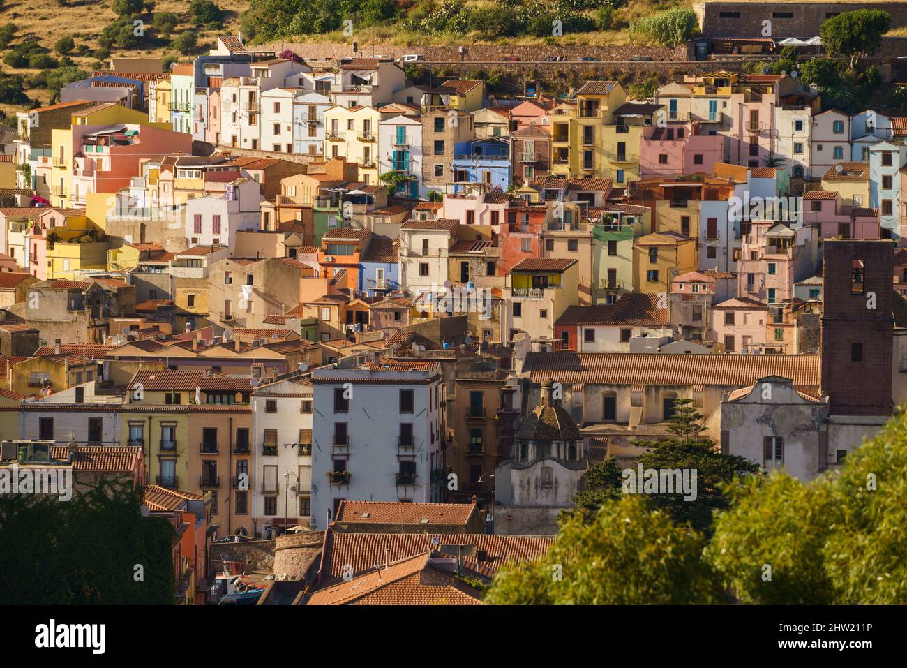 Bosa, Sardinien, Italien, Europa. Stockfoto