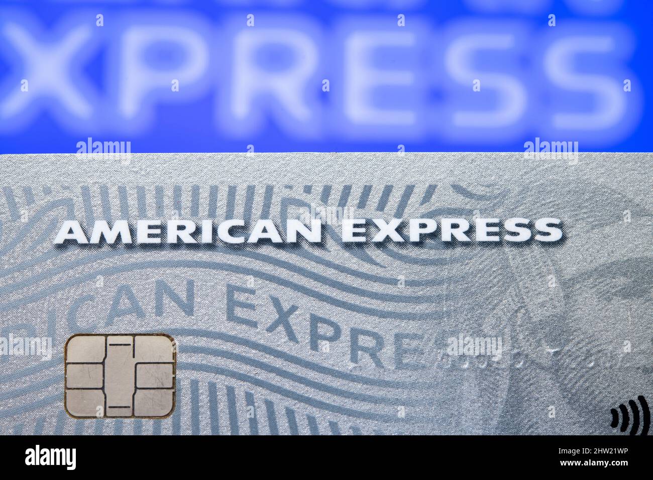 Eine American Express Kreditkarte Stockfoto