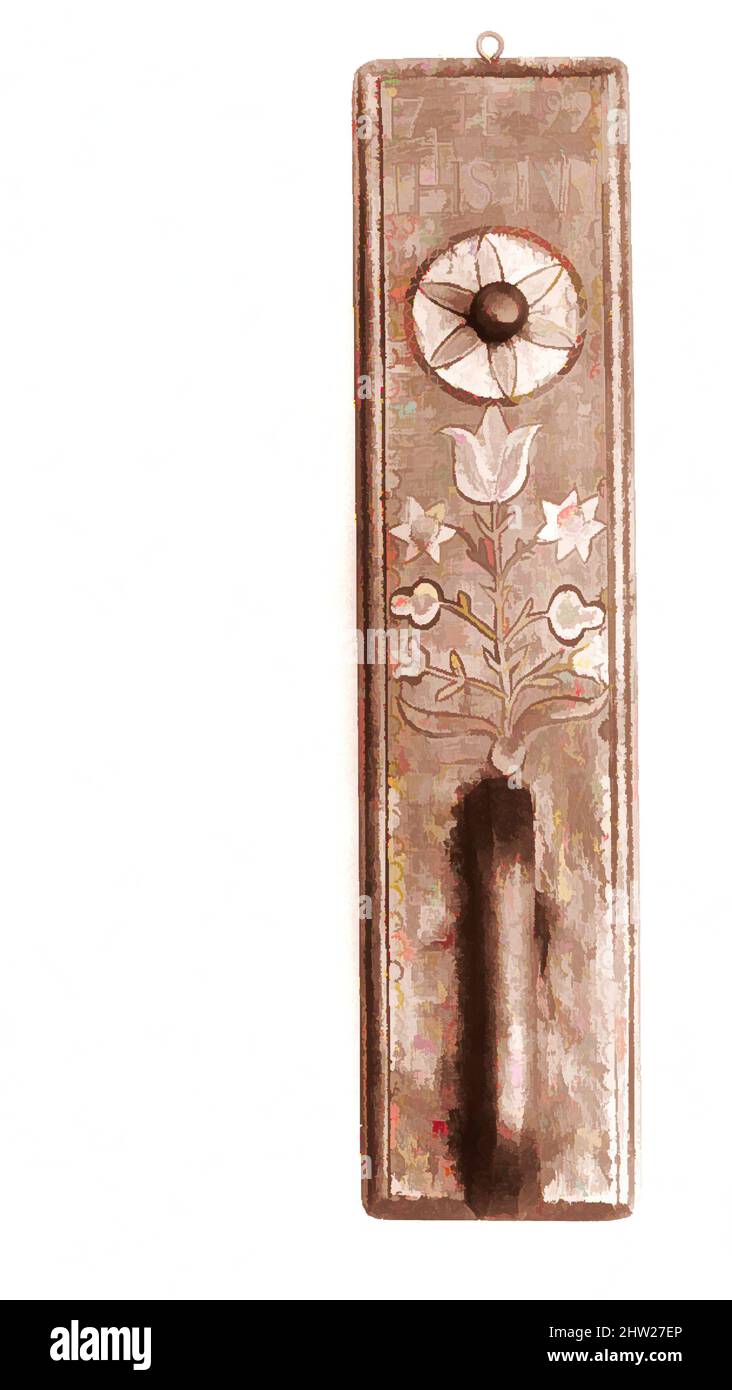 Kunst inspiriert von Mangle Board, 1799, Europäisch, Buche, Walnuss, 24 x 5 5/8 x 2 1/2 Zoll (61 x 14,3 x 6,4 cm), Möbel, Classic Works modernisiert von Artotop mit einem Schuss Moderne. Formen, Farbe und Wert, auffällige visuelle Wirkung auf Kunst. Emotionen durch Freiheit von Kunstwerken auf zeitgemäße Weise. Eine zeitlose Botschaft, die eine wild kreative neue Richtung verfolgt. Künstler, die sich dem digitalen Medium zuwenden und die Artotop NFT erschaffen Stockfoto