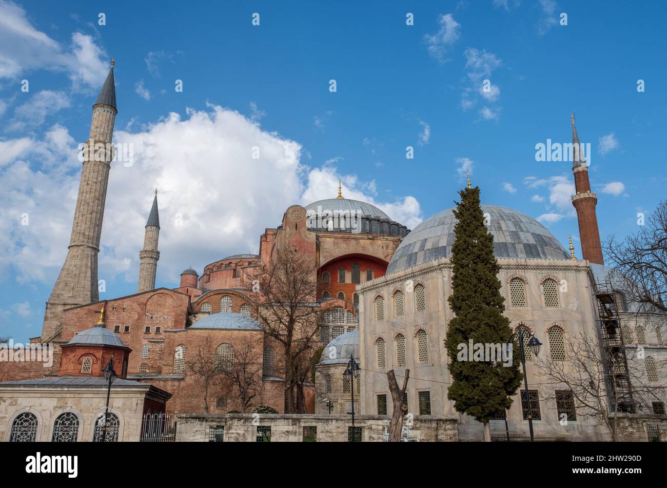 Hagia Sophia Moschee, früher Hagia Sophia Kirche, eine Moschee in Istanbul, alte Basilika, Kathedrale und Museum. Stockfoto