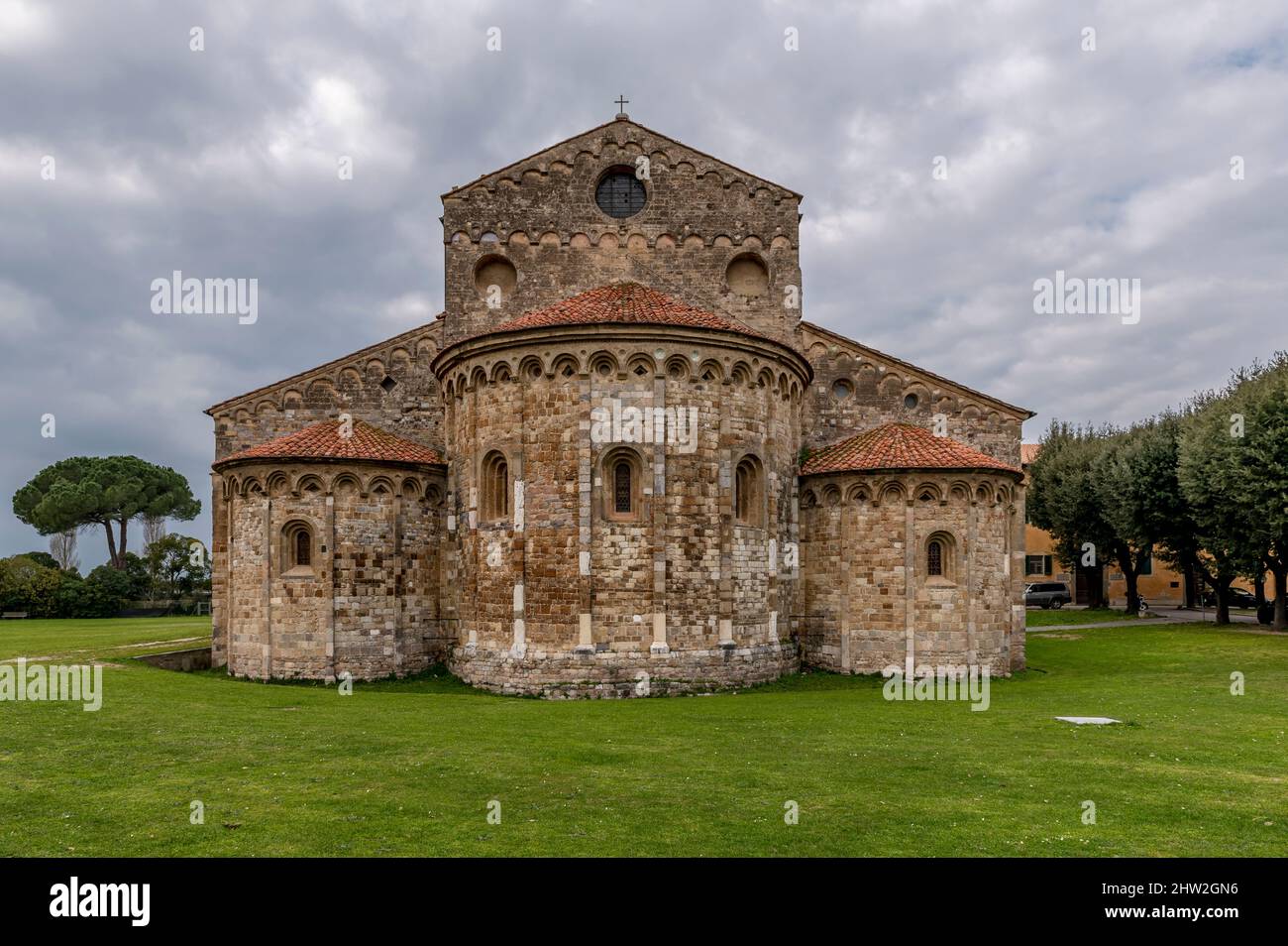 Basilika St. Peter der Apostel in San Piero a Grado, Pisa, Italien Stockfoto