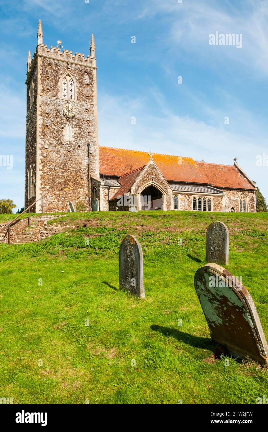 Church of St Peter & St Paul in West Newton auf dem Sandringham Estate, Norfolk. Stockfoto