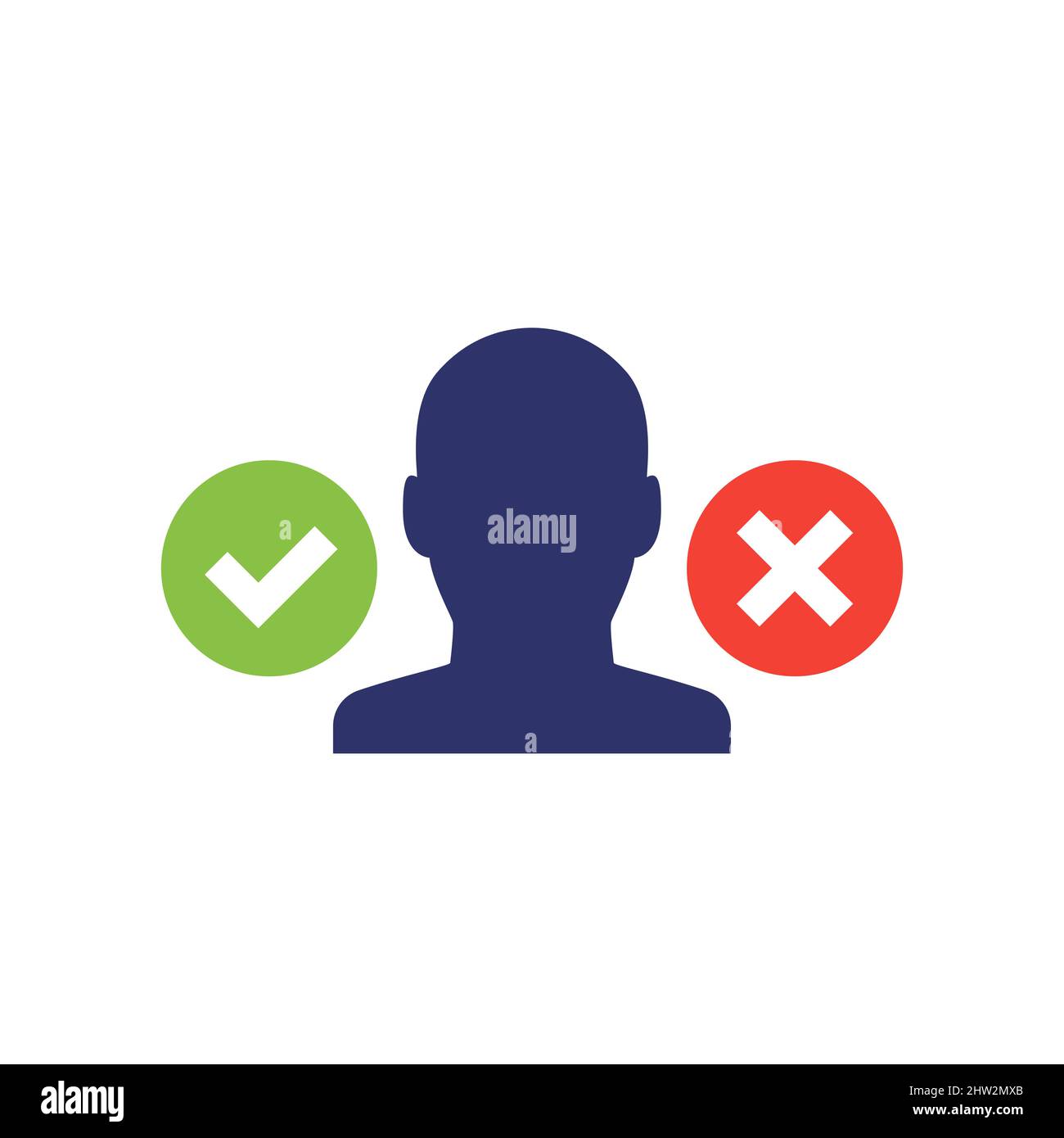 Vor und NachteileSymbol auf Weiß Alamy