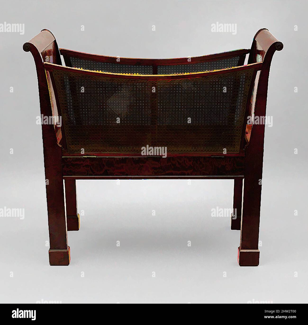 Art Inspired by Crib, 1840–47, amerikanisch, Mahagonifurnier und Mahagoni, 44 x 47 3/8 x 22 Zoll (111,8 x 120,3 x 55,9 cm), Möbel, D. Phyfe & Son (1840–1847, Klassisches Werk, modernisiert von Artotop mit einem Schuss Moderne. Formen, Farbe und Wert, auffällige visuelle Wirkung auf Kunst. Emotionen durch Freiheit von Kunstwerken auf zeitgemäße Weise. Eine zeitlose Botschaft, die eine wild kreative neue Richtung verfolgt. Künstler, die sich dem digitalen Medium zuwenden und die Artotop NFT erschaffen Stockfoto Art Inspired by Crib, 1840–47, amerikanisch, Mahagonifurnier und Mahagoni, 44 x 47 3/8 x 22 Zoll (111,8 x 120,3 x 55,9 cm), Möbel, D. Phyfe & Son (1840–1847, Klassisches Werk, modernisiert von Artotop mit einem Schuss Moderne. Formen, Farbe und Wert, auffällige visuelle Wirkung auf Kunst. Emotionen durch Freiheit von Kunstwerken auf zeitgemäße Weise. Eine zeitlose Botschaft, die eine wild kreative neue Richtung verfolgt. Künstler, die sich dem digitalen Medium zuwenden und die Artotop NFT erschaffen Stockfoto
