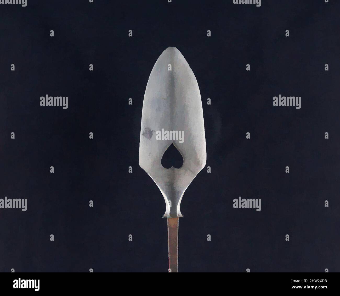 Art inspired by Arrowhead (Yanonē), 18. Century, Japanese, Steel, L. 9 5/8 in. (24,4 cm); L des Kopfes 3 1/4 Zoll (8,3 cm); B: 1 1/4 Zoll (3,2 cm); Gewicht 1,4 oz. (39,7 g), Bogenschießgeräte-Pfeilspitzen, Klassisches Werk, das von Artotop mit einem Schuss Modernität modernisiert wurde. Formen, Farbe und Wert, auffällige visuelle Wirkung auf Kunst. Emotionen durch Freiheit von Kunstwerken auf zeitgemäße Weise. Eine zeitlose Botschaft, die eine wild kreative neue Richtung verfolgt. Künstler, die sich dem digitalen Medium zuwenden und die Artotop NFT erschaffen Stockfoto