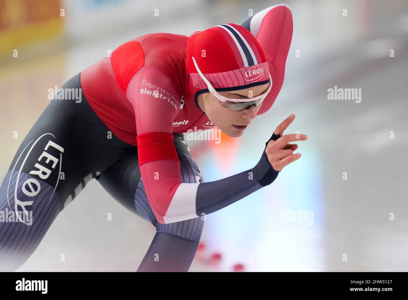 HAMAR, NORWEGEN 3. MÄRZ Martine Ripsrud aus Norwegen startet bei den