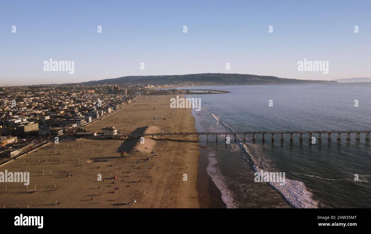 Luftaufnahme von Hermosa Beach in Kalifornien, USA Stockfoto