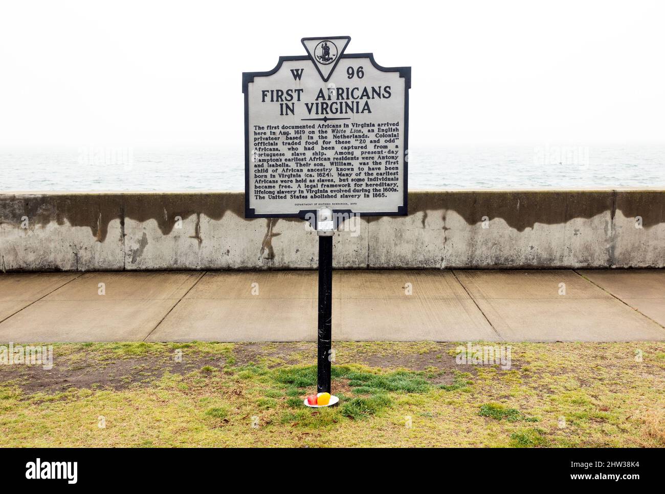 Erste Afrikaner in Virginia markieren in Fort Monroe Hampton Virginia Stockfoto