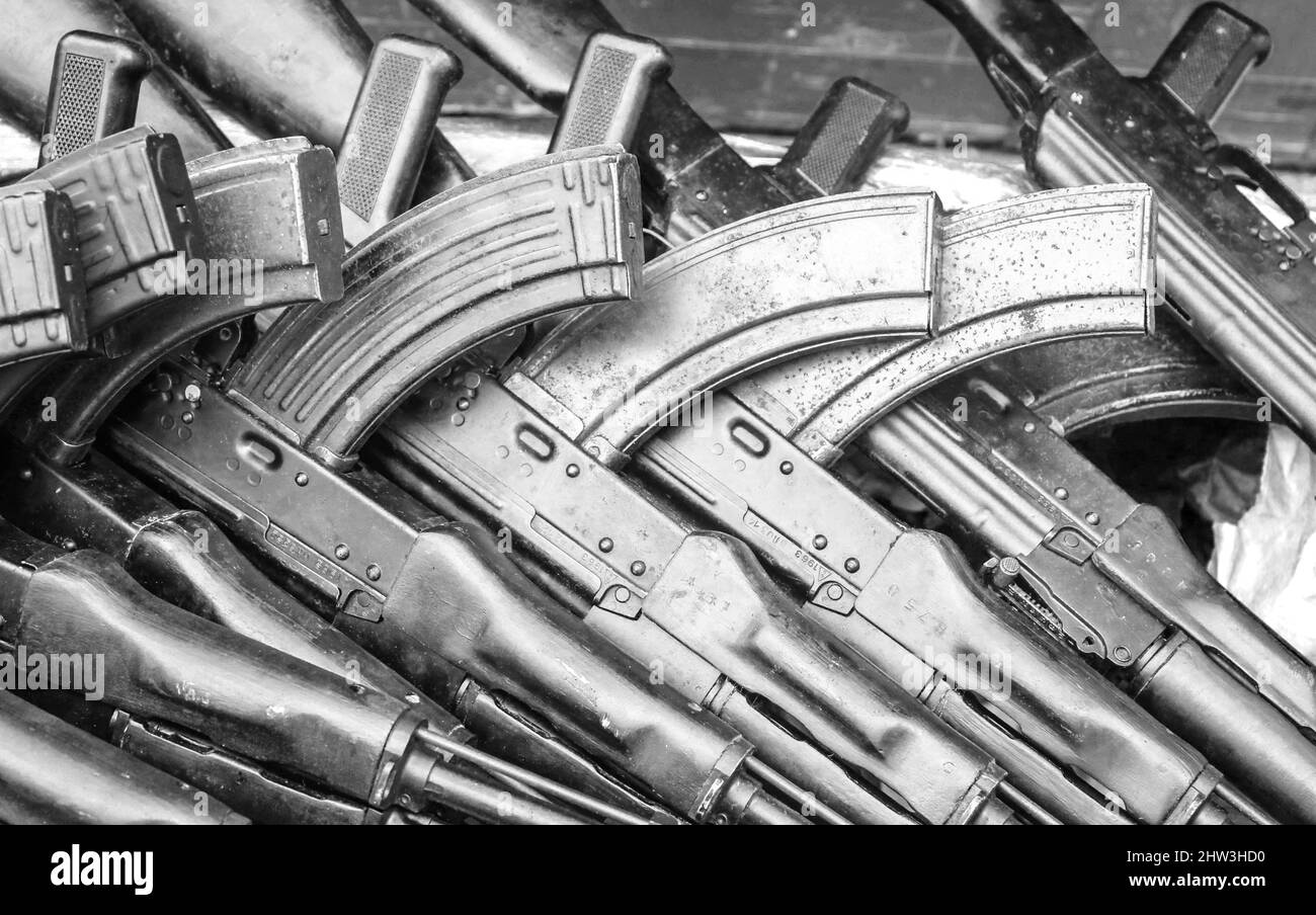 Russisches Sturmgewehr AK-47 Stockfoto