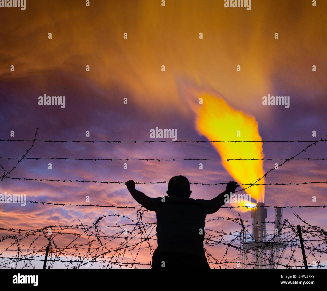 Energiekrise, Russland, Ukraine-Konflikt, Nord Stream 2, Europa, Russisches Gas, Flüchtlinge, Energiekrise, EU, Europa, Krieg... Konzept Stockfoto