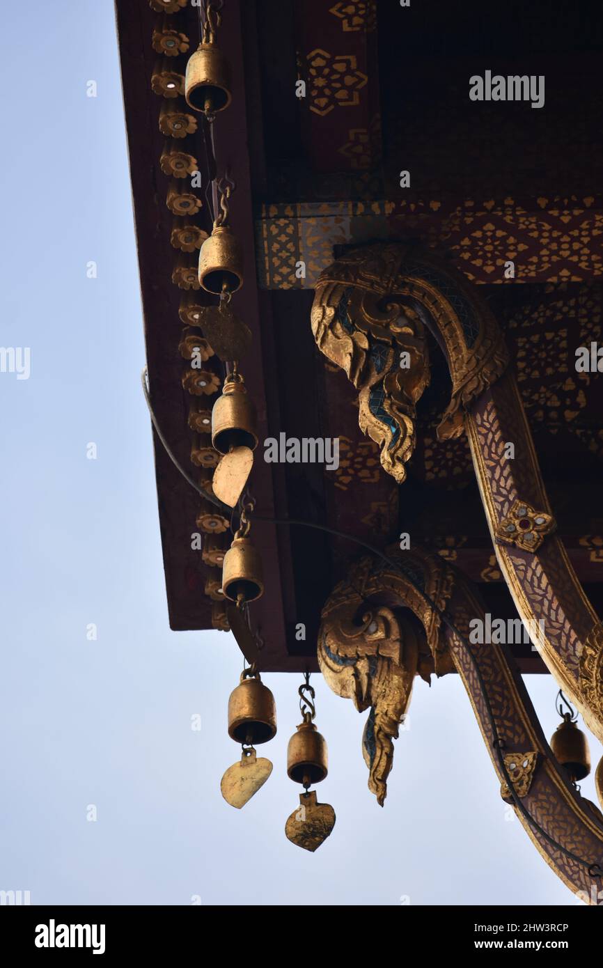 Detail des Daches eines Tempels Stockfoto