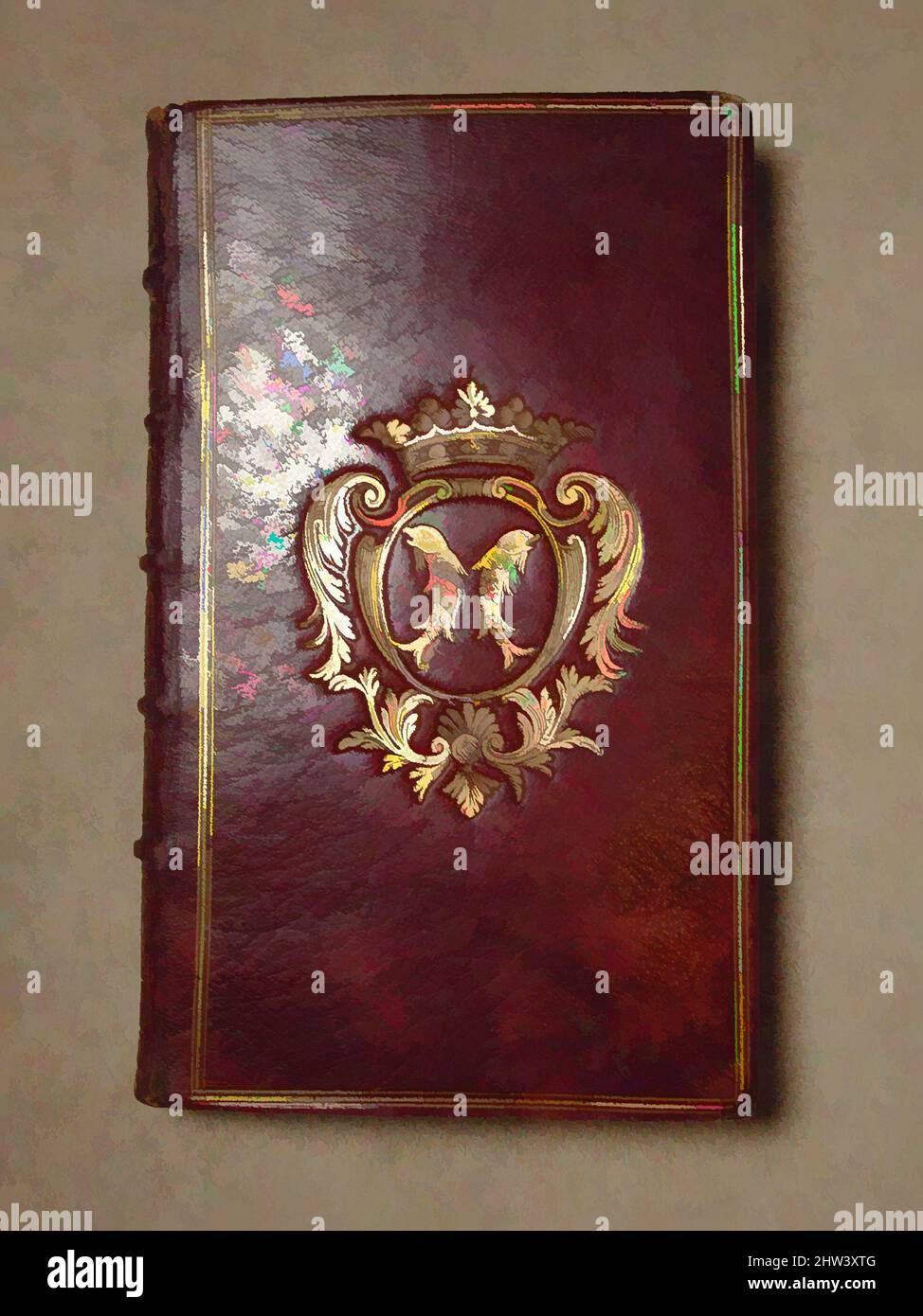 Kunst inspiriert durch Beobachtungen sur les Antiquites de la ville d'Herculanum, Avec quelques reflections sur la Peinture et la Sculpture des Anciens, 1754, Französisch, Papier, Leder, H. 6-3/4 x B 4-1/4 x T 1 Zoll (17,1 x 10,8 x 2,5 cm), Bücher und Bucheinbände, Charles Nicolas Cochin II (, Klassisches Werk, modernisiert von Artotop mit einem Schuss Moderne. Formen, Farbe und Wert, auffällige visuelle Wirkung auf Kunst. Emotionen durch Freiheit von Kunstwerken auf zeitgemäße Weise. Eine zeitlose Botschaft, die eine wild kreative neue Richtung verfolgt. Künstler, die sich dem digitalen Medium zuwenden und die Artotop NFT erschaffen Stockfoto