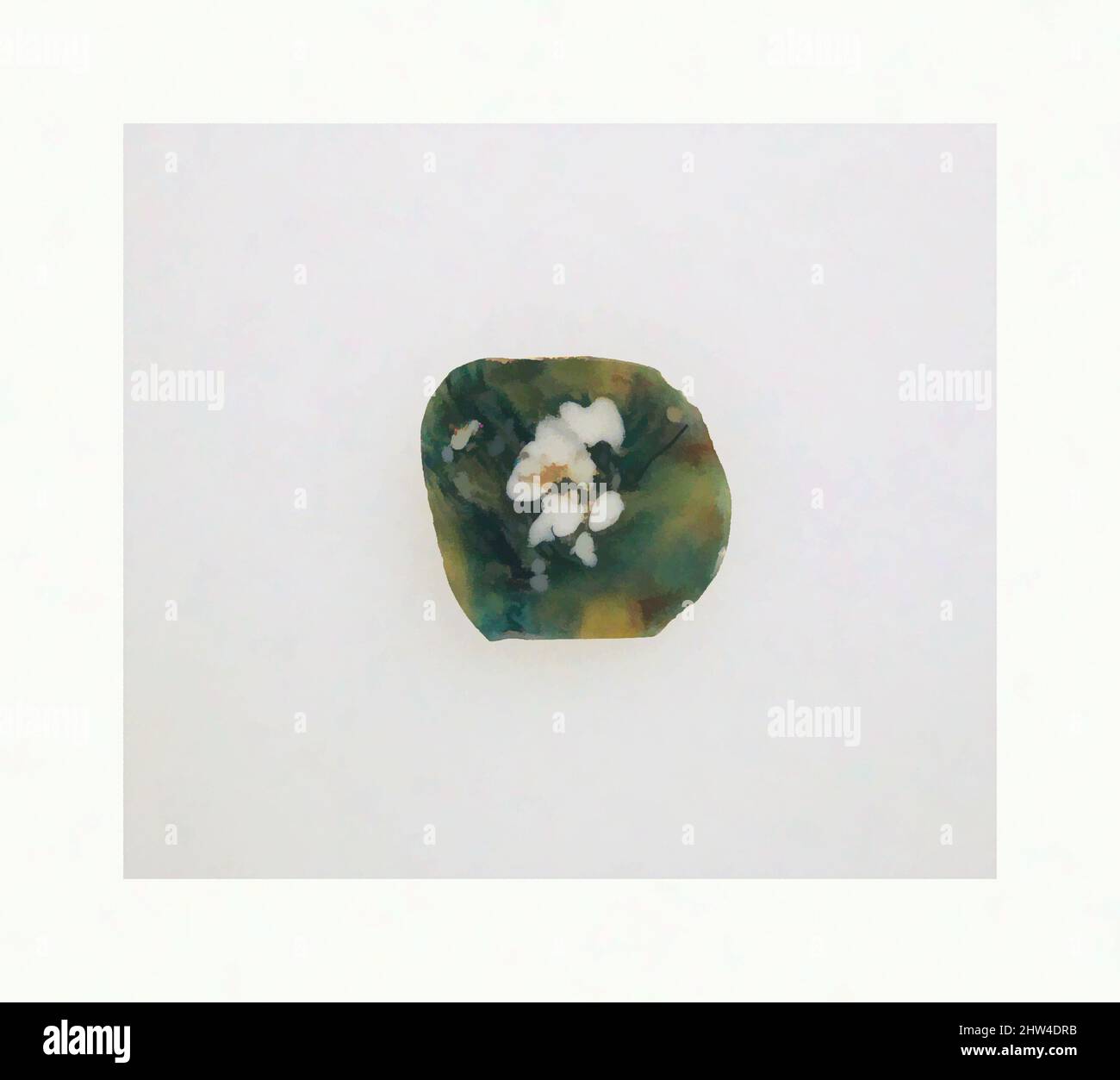 Kunst inspiriert von Glasmosaik-Schalenfragment, frühes Imperium, spätes 1.. Jahrhundert v. Chr.–frühes 1.. Jahrhundert n. Chr., römisch, Glas; gegossen, andere: 1 x 1 Zoll (2,5 x 2,6 cm), Glas, Durchscheinendes Türkisblau, teilweise gemischt mit opak-gelb, grün, opak-weiß und gelb, sowie kleine, von Artotop modernisierte Classic Works mit einem Schuss Moderne. Formen, Farbe und Wert, auffällige visuelle Wirkung auf Kunst. Emotionen durch Freiheit von Kunstwerken auf zeitgemäße Weise. Eine zeitlose Botschaft, die eine wild kreative neue Richtung verfolgt. Künstler, die sich dem digitalen Medium zuwenden und die Artotop NFT erschaffen Stockfoto