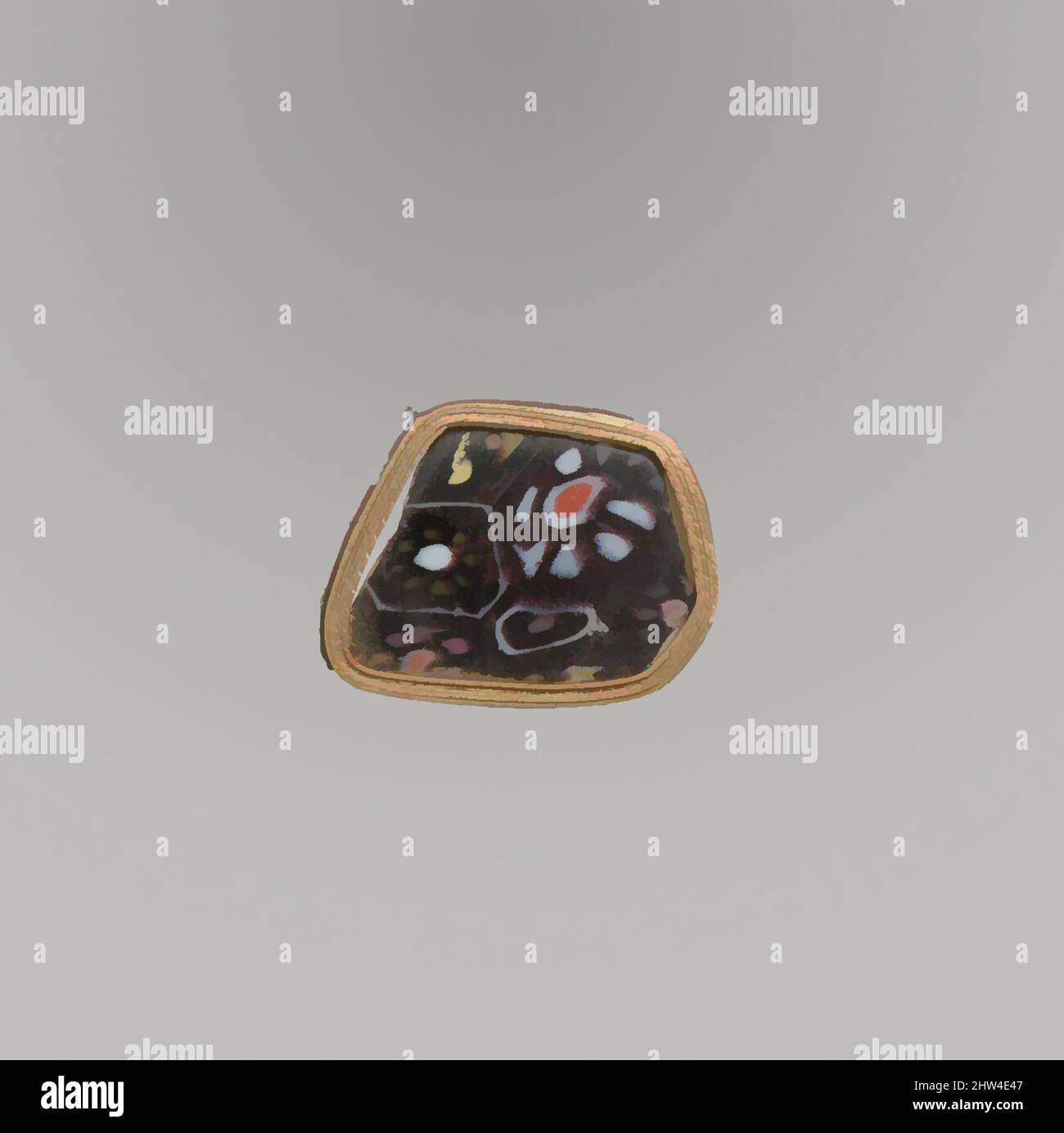 Kunst inspiriert von Glasmosaik-Schalenfragment, frühes Imperium, spätes 1.. Jahrhundert v. Chr.–frühes 1.. Jahrhundert n. Chr., römisch, Glas; gegossen, andere: 3/4 x 1 1/16 Zoll (1,9 x 2,7 cm), Glas, lichtdurchlässig violett, opak weiß, gelb, Und Ziegelrot., flache konvexe geschwungene Seite., Composite-Mosaik-Muster, Classic Works modernisiert von Artotop mit einem Schuss Moderne. Formen, Farbe und Wert, auffällige visuelle Wirkung auf Kunst. Emotionen durch Freiheit von Kunstwerken auf zeitgemäße Weise. Eine zeitlose Botschaft, die eine wild kreative neue Richtung verfolgt. Künstler, die sich dem digitalen Medium zuwenden und die Artotop NFT erschaffen Stockfoto