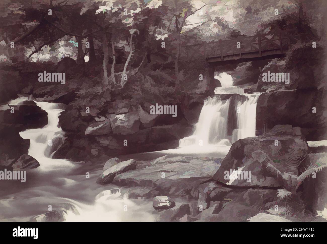 Kunst inspiriert von Glen LUN. The Rustic Bridge, 1870s, Albumen Silberdruck aus Glasnegativ, Fotografien, Francis Bedford (British, London 1816–1894 London), Bedford war einer der erfolgreichsten kommerziellen Landschaftsfotografen seiner Zeit. Er schuf atemberaubende Ausblicke auf die englischen, von Artotop modernisierten Classic Works mit einem Schuss Moderne. Formen, Farbe und Wert, auffällige visuelle Wirkung auf Kunst. Emotionen durch Freiheit von Kunstwerken auf zeitgemäße Weise. Eine zeitlose Botschaft, die eine wild kreative neue Richtung verfolgt. Künstler, die sich dem digitalen Medium zuwenden und die Artotop NFT erschaffen Stockfoto