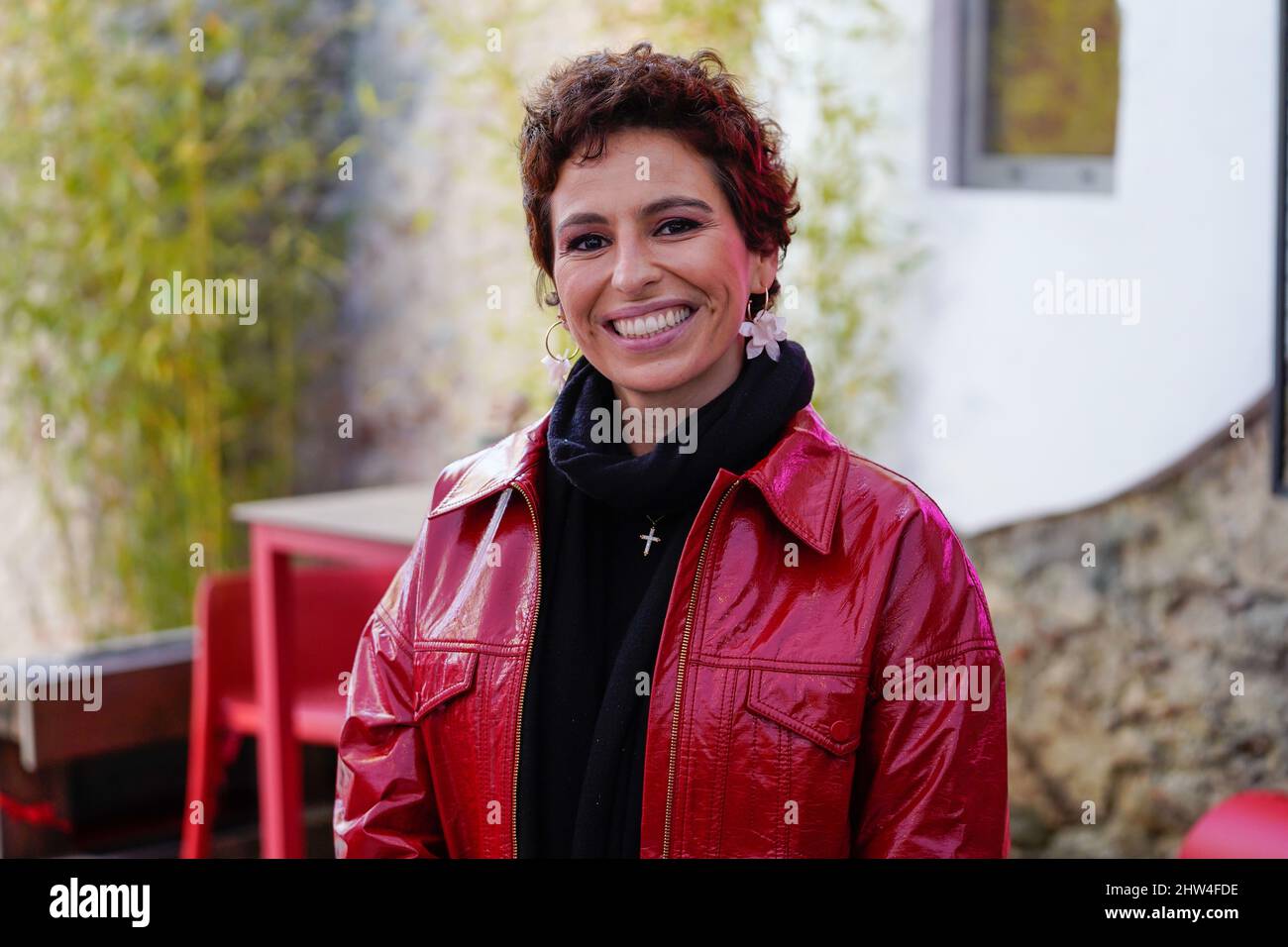 Lissabon, Portugal. 03. März 2022. Joana Cruz, portugiesische Radio-Moderatorin, nimmt an der Präsentation von Rock Your Street of Rock in Rio Lisbon 2022 in Lissabon Teil. Kredit: SOPA Images Limited/Alamy Live Nachrichten Stockfoto