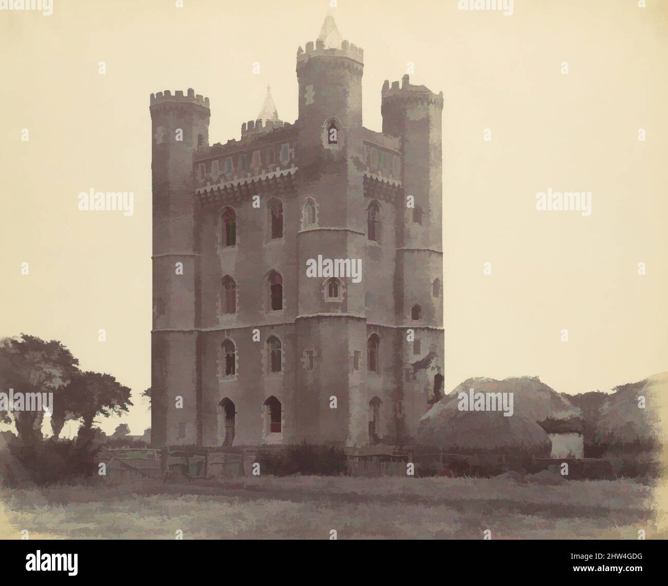 Kunst inspiriert von Keep of Tattershall Castle, Lincolnshire - 2. Fortescue, 1860, Albumsilberdruck auf Papiernegativ, 21,6 x 26,8 cm. (8 1/2 x 10 9/16 Zoll), Fotografien, Alfred Capel Cure (britisch, 1826–1896, Klassische Werke, die von Artotop mit einem Schuss Moderne modernisiert wurden. Formen, Farbe und Wert, auffällige visuelle Wirkung auf Kunst. Emotionen durch Freiheit von Kunstwerken auf zeitgemäße Weise. Eine zeitlose Botschaft, die eine wild kreative neue Richtung verfolgt. Künstler, die sich dem digitalen Medium zuwenden und die Artotop NFT erschaffen Stockfoto