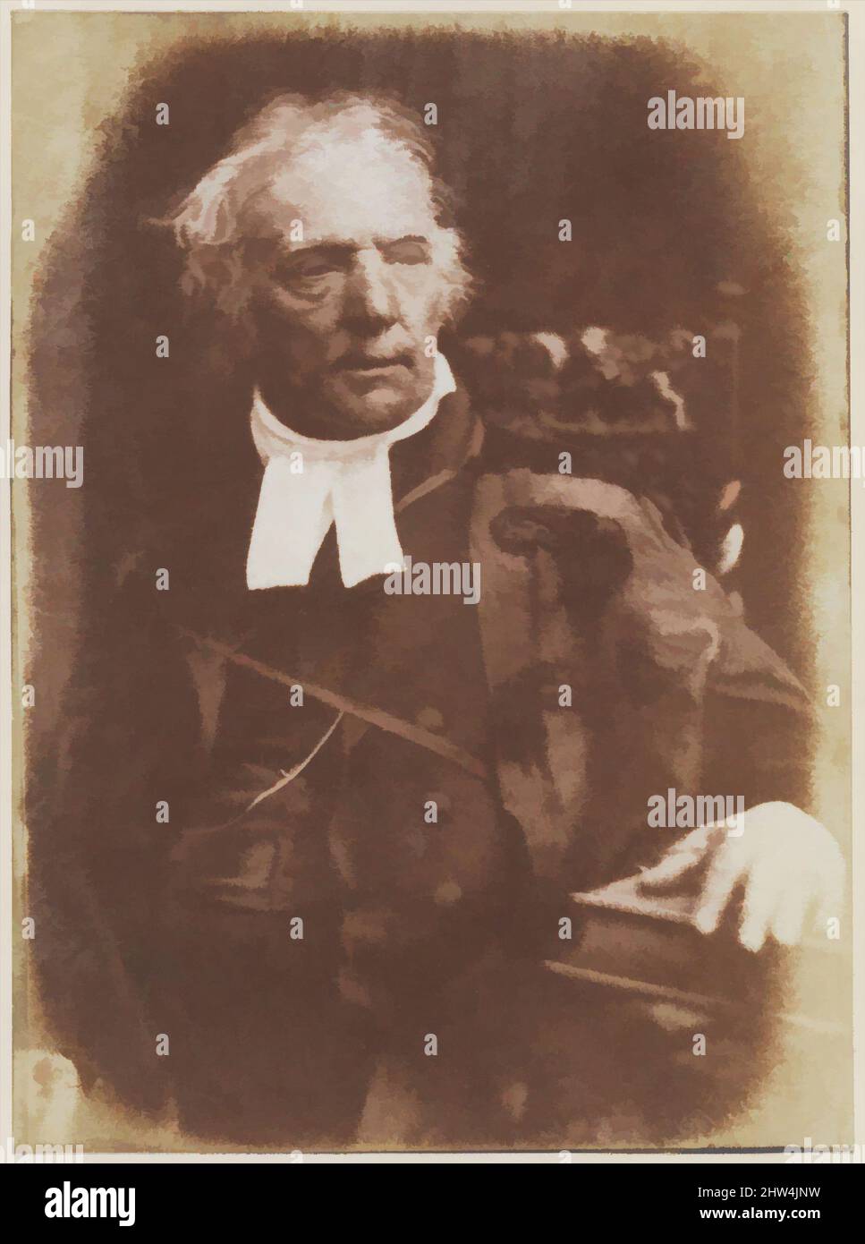 Kunst inspiriert von Rev. Dr. Thomas Chalmers, ca. 1843, gesalzener Papierdruck aus Papiernegativ, 16,1 x 11,9 cm (6 5/16 x 4 11/16 Zoll), Fotografien, David Octavius Hill (British, Perth, Schottland 1802–1870 Edinburgh, Schottland), Robert Adamson (British, St. Andrews, Scotland 1821–1848 St, Classic Works von Artotop mit einem Schuss Moderne modernisiert. Formen, Farbe und Wert, auffällige visuelle Wirkung auf Kunst. Emotionen durch Freiheit von Kunstwerken auf zeitgemäße Weise. Eine zeitlose Botschaft, die eine wild kreative neue Richtung verfolgt. Künstler, die sich dem digitalen Medium zuwenden und die Artotop NFT erschaffen Stockfoto