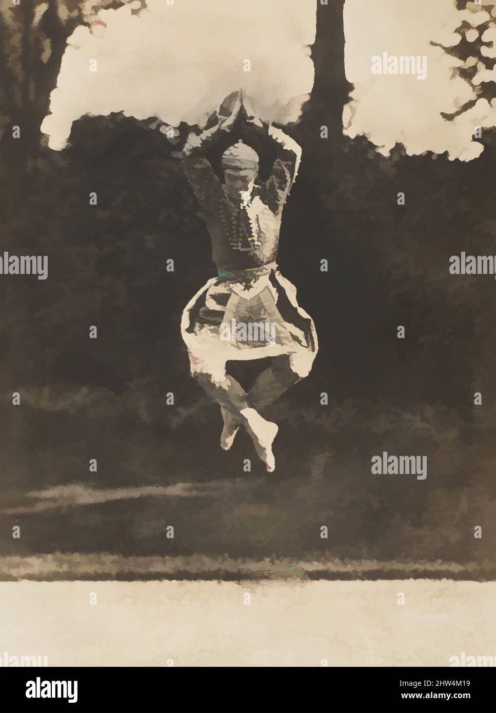 Von Nijinsky inspirierte Kunst in „Danse siamoise“ aus den „Orientales“, 1910, Silbergelatine-Druck, Bild: 20,3 x 14,6 cm (8 x 5 3/4 in.), Fotografien, Eugène Druet (Französisch, 1868–1917), Diese Fotografie von Vaslav Nijinsky ist eine Serie von Druet – einem selbst beschriebenen „Amateurfotografen“, klassische Werke, die von Artotop mit einem Schuss Moderne modernisiert wurden. Formen, Farbe und Wert, auffällige visuelle Wirkung auf Kunst. Emotionen durch Freiheit von Kunstwerken auf zeitgemäße Weise. Eine zeitlose Botschaft, die eine wild kreative neue Richtung verfolgt. Künstler, die sich dem digitalen Medium zuwenden und die Artotop NFT erschaffen Stockfoto