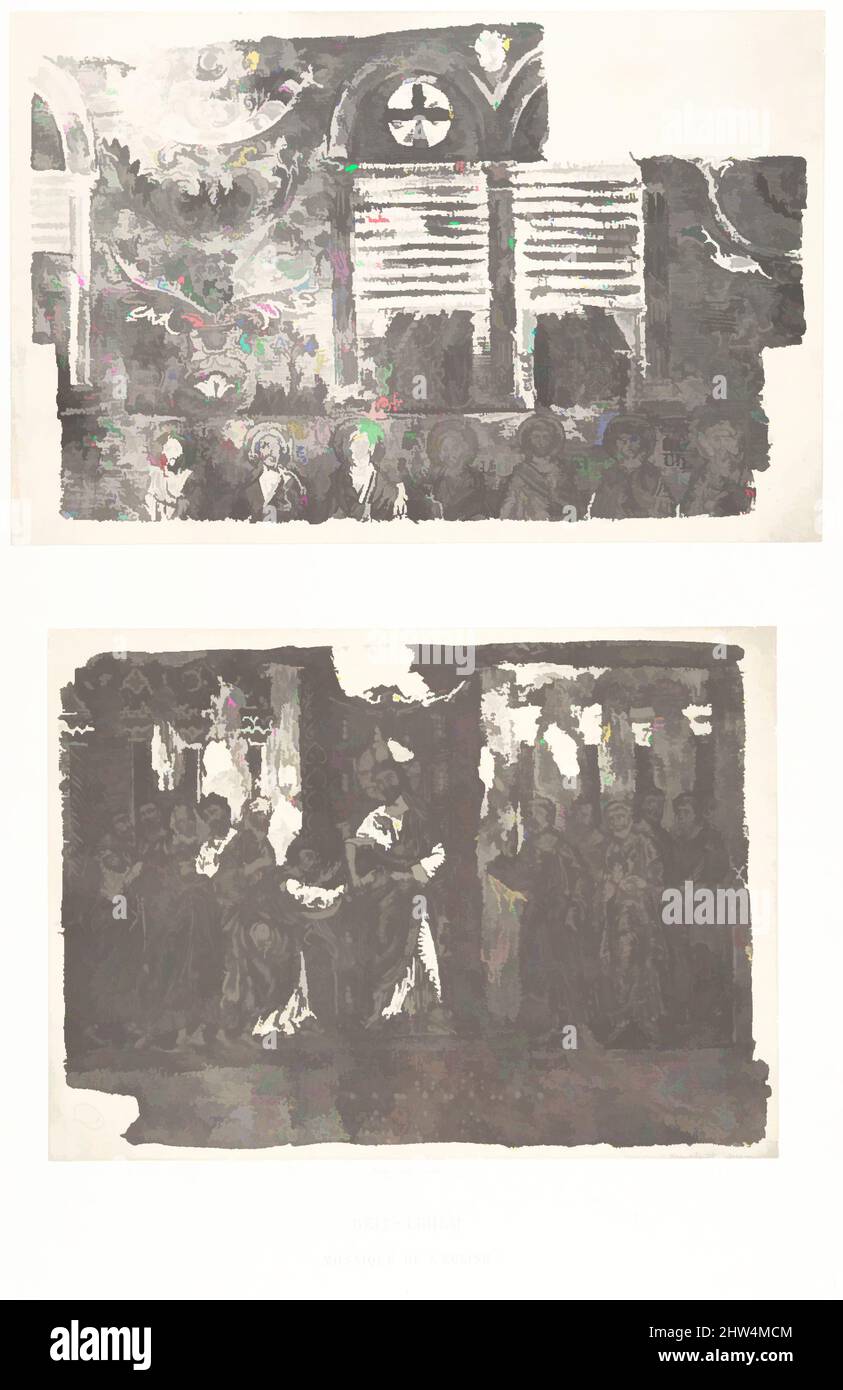 Kunst inspiriert von Beit-Bethlehem, Mosaïque de l'Église I, 1854, gesalzener Papierdruck aus Papiernegativ, Fotografien, Auguste Salzmann (französisch, 1824–1872, Klassische Werke, die von Artotop mit einem Schuss Moderne modernisiert wurden. Formen, Farbe und Wert, auffällige visuelle Wirkung auf Kunst. Emotionen durch Freiheit von Kunstwerken auf zeitgemäße Weise. Eine zeitlose Botschaft, die eine wild kreative neue Richtung verfolgt. Künstler, die sich dem digitalen Medium zuwenden und die Artotop NFT erschaffen Stockfoto