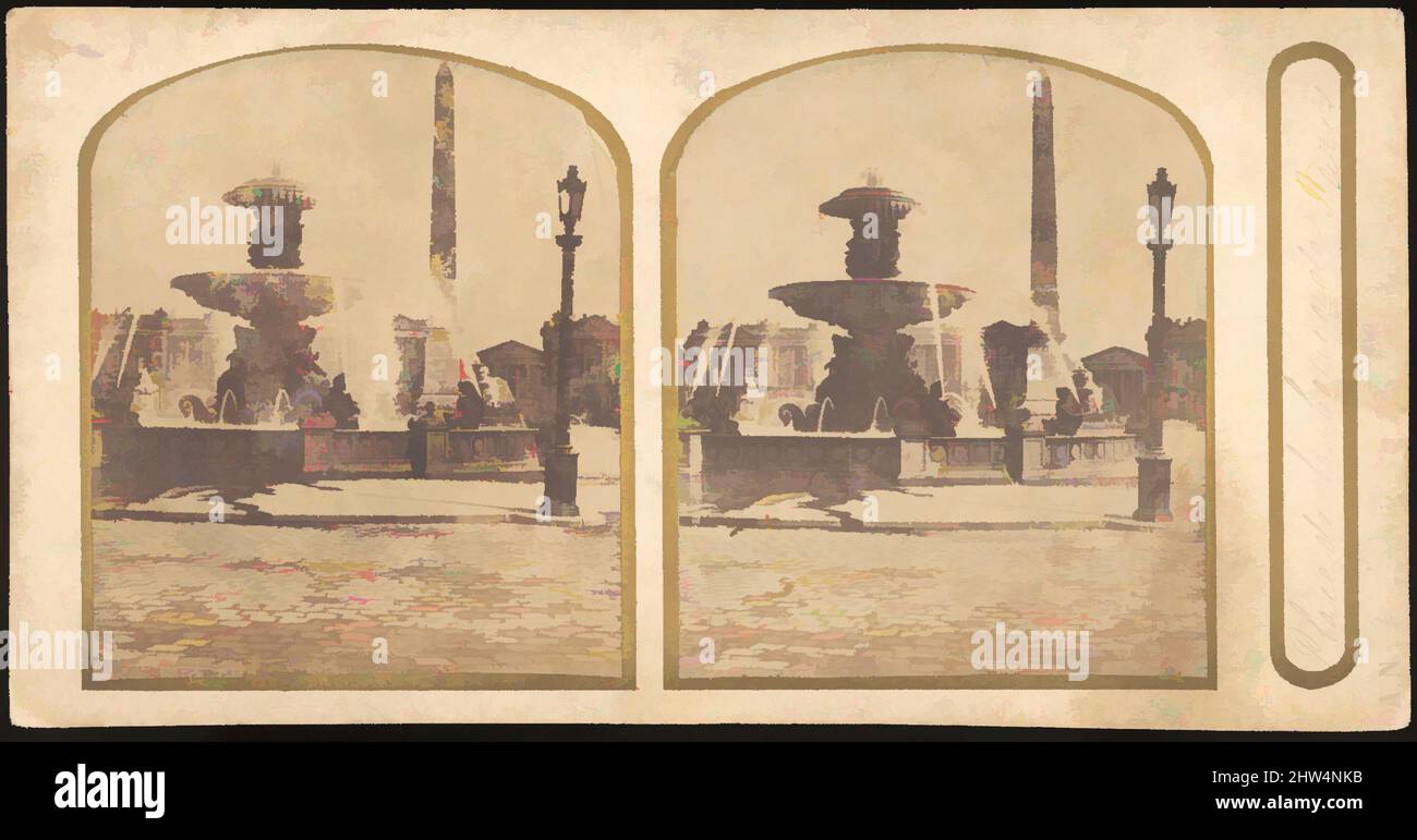 Art Inspired by Group of 17 Early Calotype Stereograph Views, 1840s–50s, Albumin Silver Prints, Mounts approximately: 8,1 x 15,9 cm (3 3/16 x 6 1/4 in.) to 8,6 x 17,7 cm (3 3/8 x 6 15/16 in.), Photographs, Unknown, Unknown (British), Unknown (French), A. N. (Französisch), Unknown (Italienisch, Klassische Werke, die von Artotop mit einem Schuss Moderne modernisiert wurden. Formen, Farbe und Wert, auffällige visuelle Wirkung auf Kunst. Emotionen durch Freiheit von Kunstwerken auf zeitgemäße Weise. Eine zeitlose Botschaft, die eine wild kreative neue Richtung verfolgt. Künstler, die sich dem digitalen Medium zuwenden und die Artotop NFT erschaffen Stockfoto