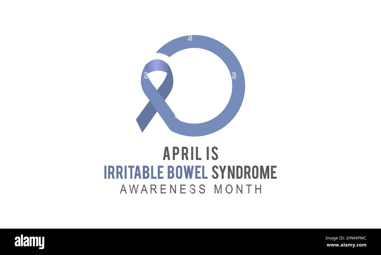 Monat der Sensibilisierung für das Reizdarmsyndrom (IBS). Gesundheitsbanner, Karte, Poster, Hintergrund. Stock Vektor