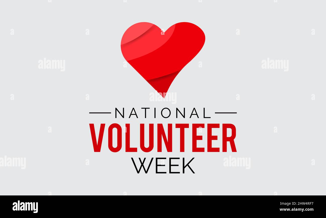 National Volunteer Week. Freiwillige Communities Vorlage für Banner, Karte, Poster, Hintergrund. Stock Vektor