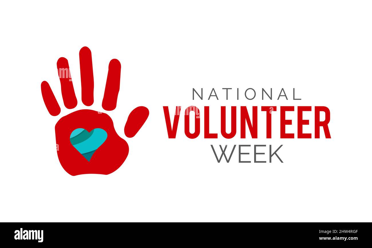 National Volunteer Week. Freiwillige Communities Vorlage für Banner, Karte, Poster, Hintergrund. Stock Vektor