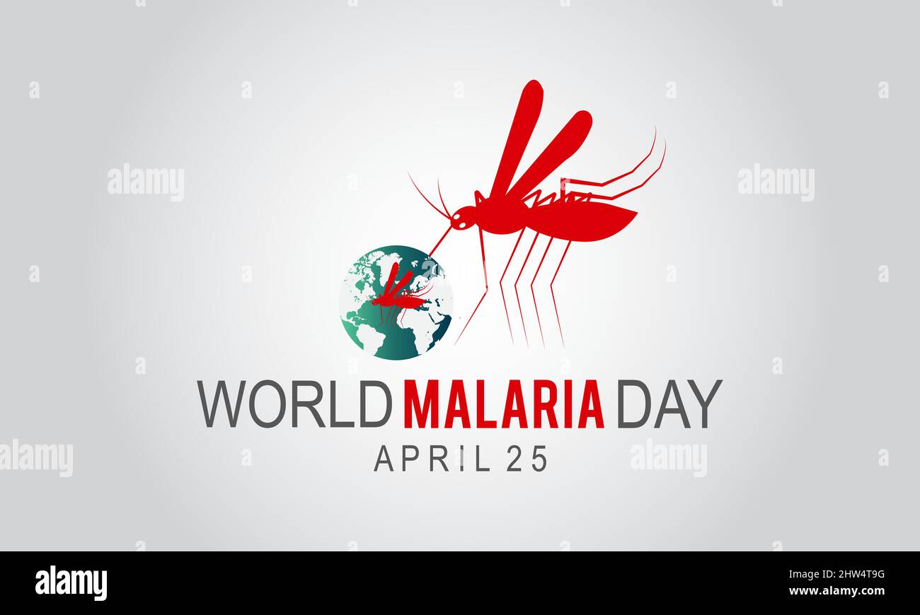 Welt-Malaria-Tag. Vorlage für Gesundheitsbewusstsein für Banner, Karte, Poster, Hintergrund. Stock Vektor