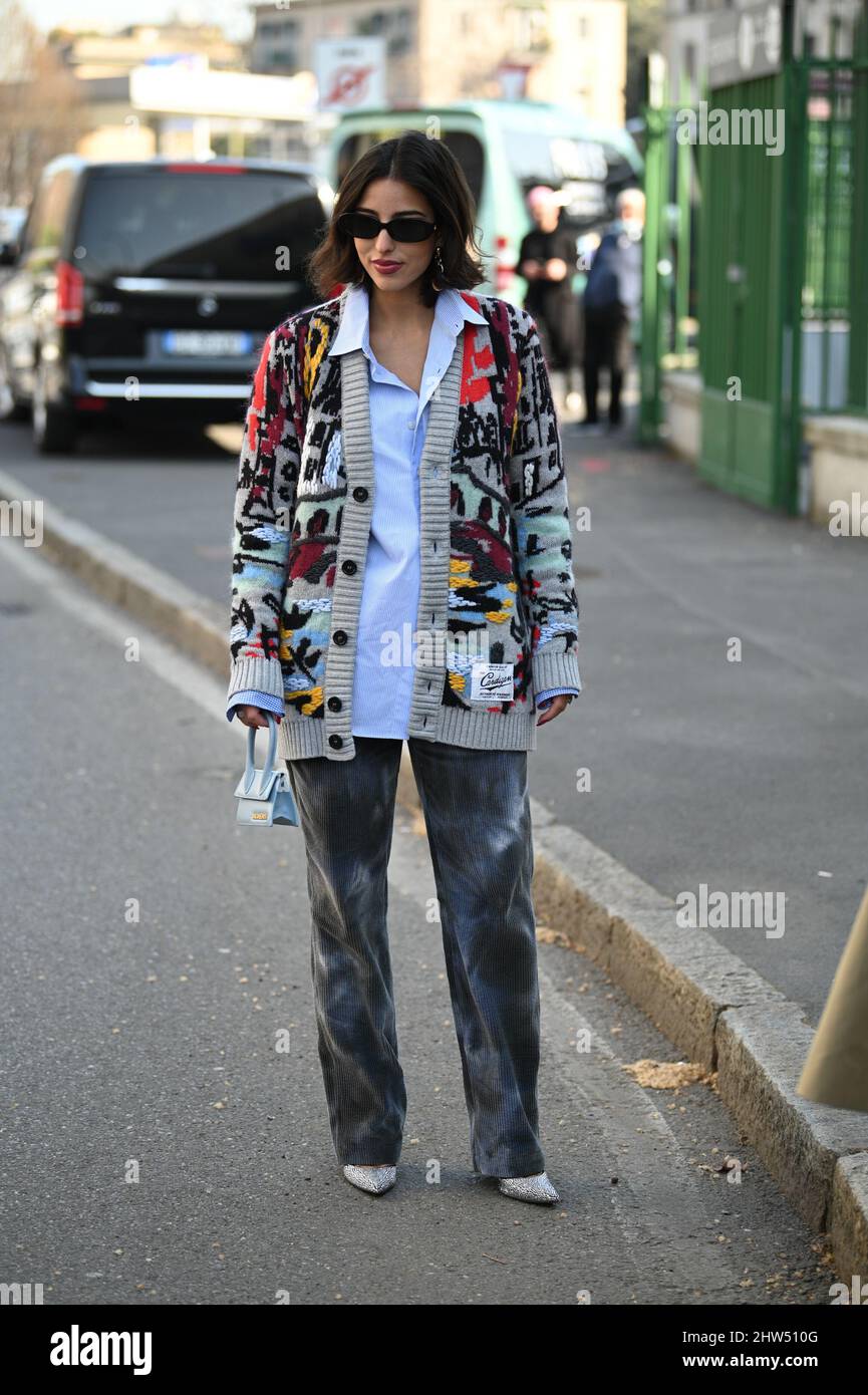 Bettina Looney vor der Missoni Fashion Show während der Mailänder Fashion Week Herbst/Winter 2022/2023 Stockfoto