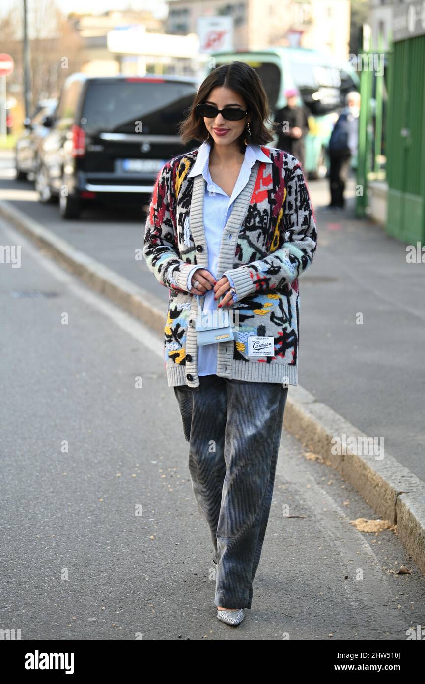 Bettina Looney vor der Missoni Fashion Show während der Mailänder Fashion Week Herbst/Winter 2022/2023 Stockfoto