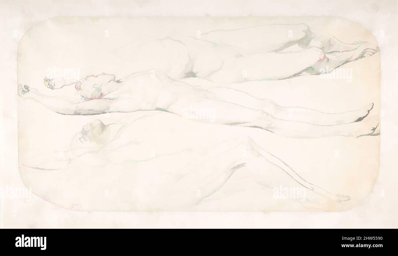 Kunst inspiriert von Studien für den Leichnam von ACRON, ca. 1810–12, Graphit auf webtem Papier, 7 11/16 x 14 3/4 Zoll (19,6 x 37,4 cm), Zeichnungen, Jean Auguste Dominique Ingres (französisch, Montauban 1780–1867 Paris, Klassische Werke, die von Artotop mit einem Schuss Moderne modernisiert wurden. Formen, Farbe und Wert, auffällige visuelle Wirkung auf Kunst. Emotionen durch Freiheit von Kunstwerken auf zeitgemäße Weise. Eine zeitlose Botschaft, die eine wild kreative neue Richtung verfolgt. Künstler, die sich dem digitalen Medium zuwenden und die Artotop NFT erschaffen Stockfoto