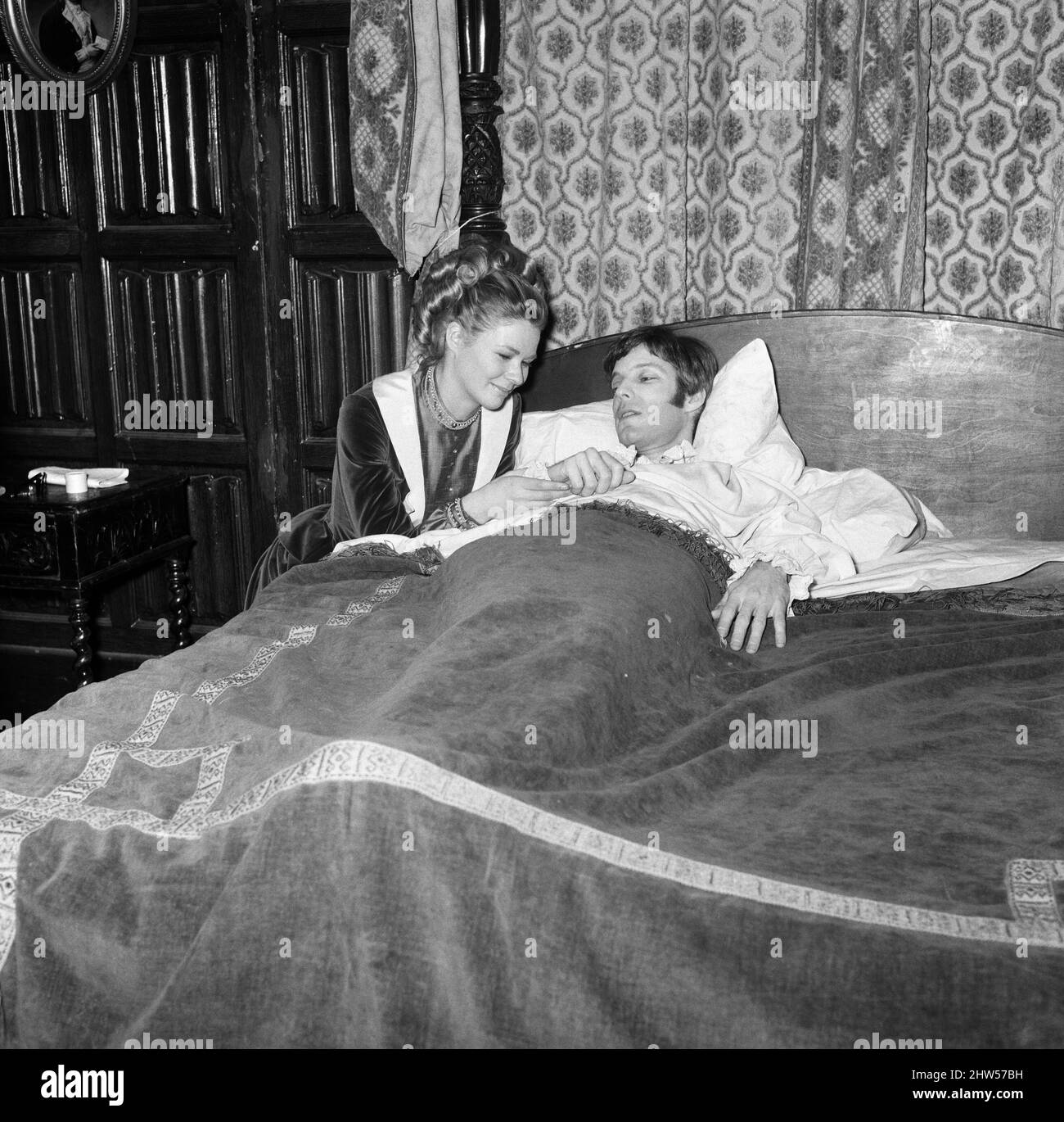 Der Schauspieler Richard Chamberlain wird in einem BBC 2-Drama als junger amerikaner mit Tuberkulose die Hauptrolle spielen. Die Serie heißt „das Porträt einer Dame“. Die Dame des Titels wird von Suzanne Neve gespielt. 28.. Januar 1968. Stockfoto