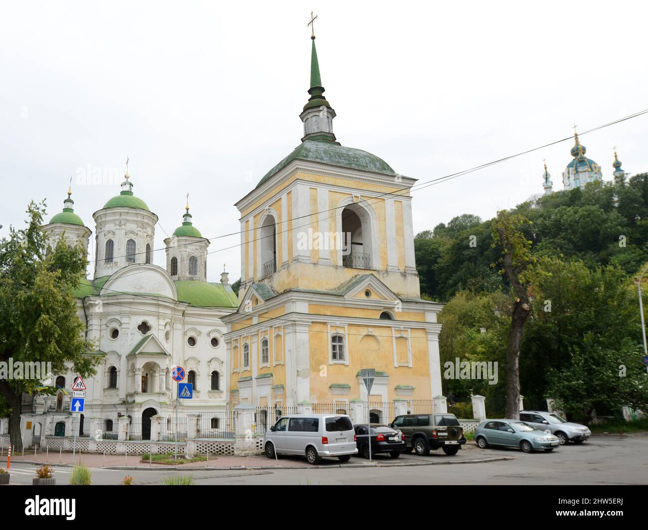 Podolsky Kirche der Fürbitte in Kiew, Ukraine. Stockfoto