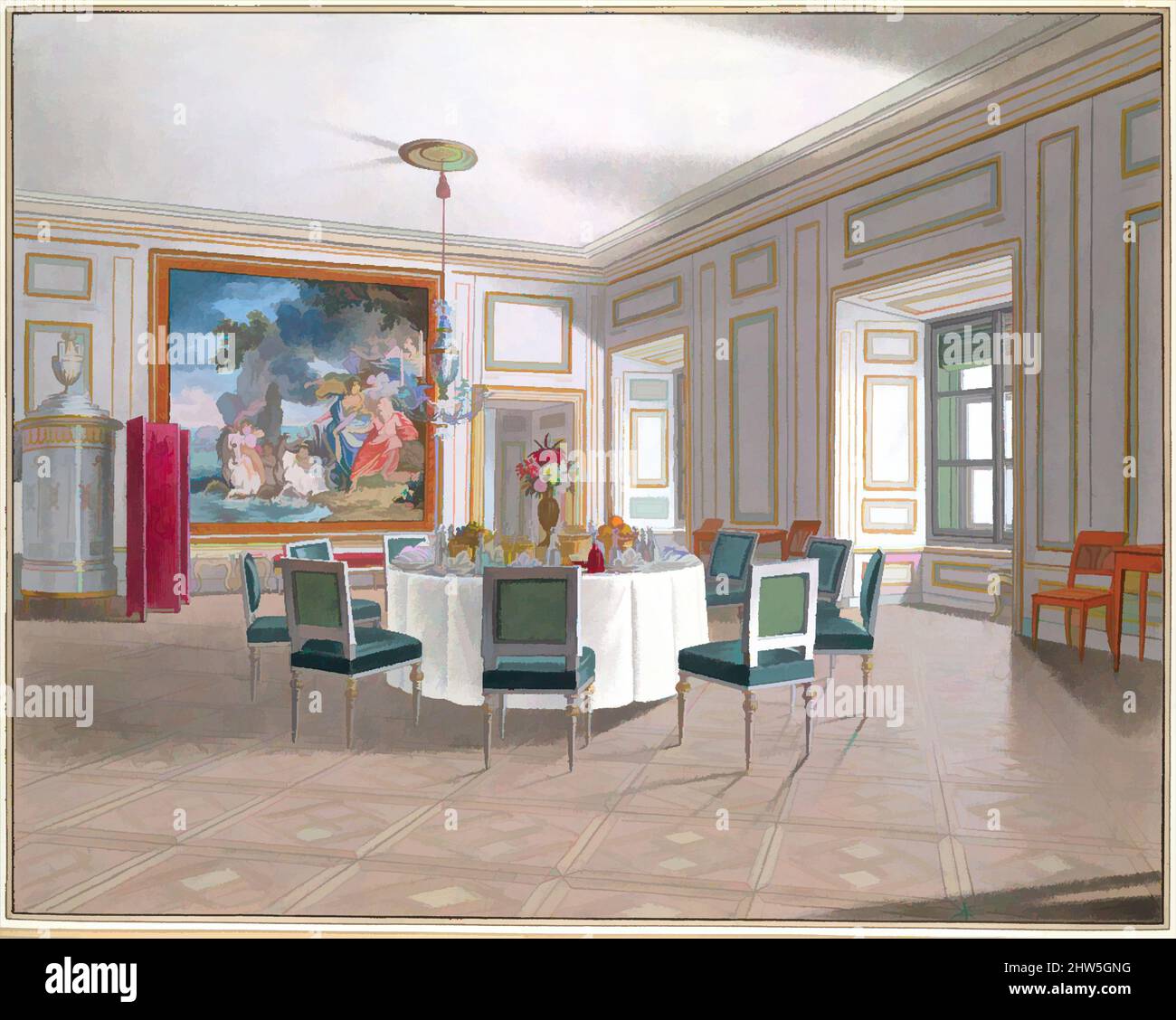 Art Inspired by Album, 1826 für Prinzessin Marie d'Orlèans, Tochter von König Louis-Philippe, 1826, Gouache und Tinte über Graphit, insgesamt: 17 5/16 x 13 7/16 x 1 1/4 Zoll (44 x 34,2 x 3,2 cm), Johann Stephan Decker (deutsch, 19.. Jahrhundert, Klassische Werke, die von Artotop mit einem Schuss Moderne modernisiert wurden. Formen, Farbe und Wert, auffällige visuelle Wirkung auf Kunst. Emotionen durch Freiheit von Kunstwerken auf zeitgemäße Weise. Eine zeitlose Botschaft, die eine wild kreative neue Richtung verfolgt. Künstler, die sich dem digitalen Medium zuwenden und die Artotop NFT erschaffen Stockfoto