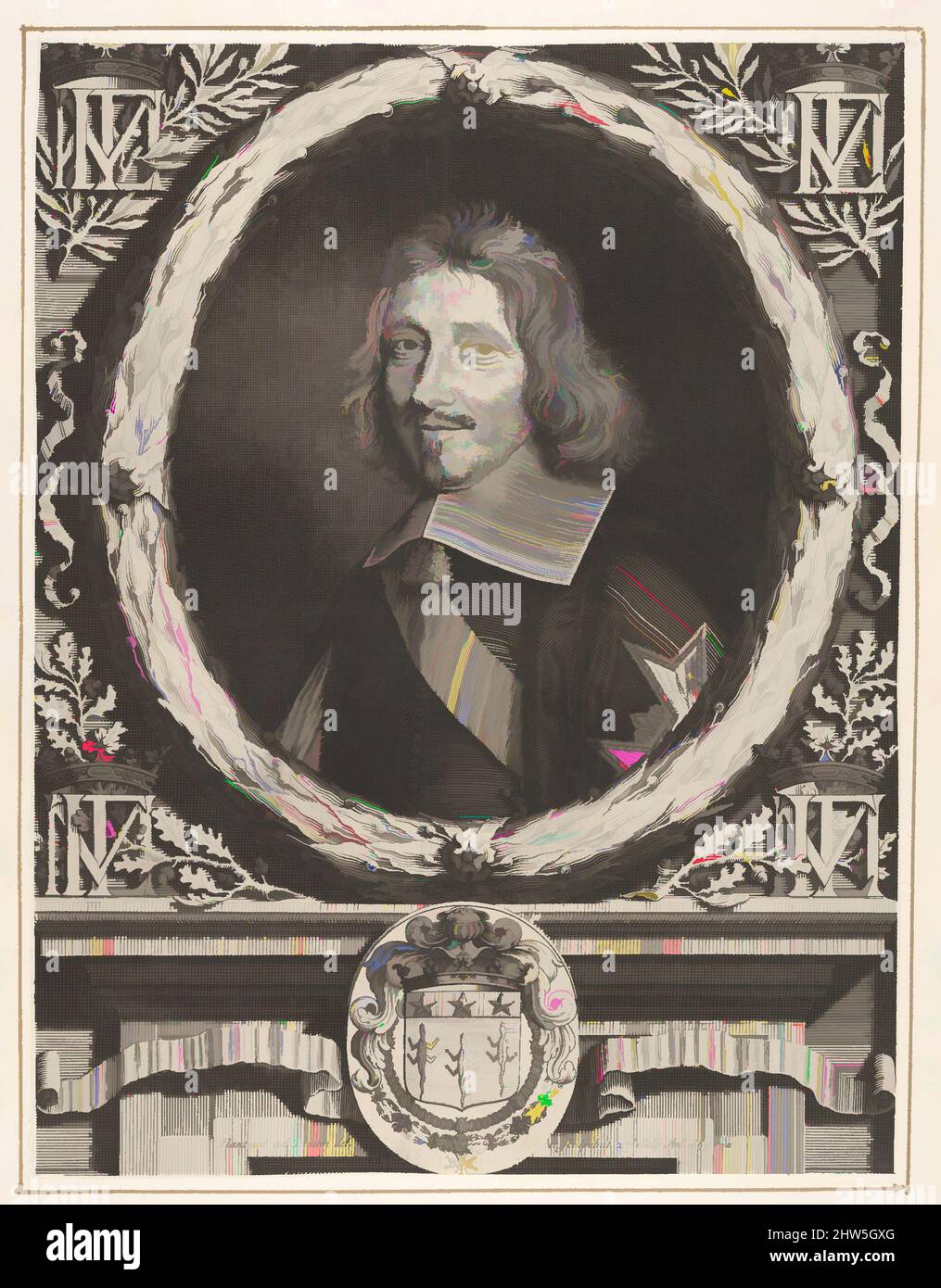 Kunst inspiriert von Chancelier Michel IV Le Tellier, 1659, Gravur; erster Zustand von drei (Petitjean & Wickert), Blatt: 13 3/16 x 10 1/16 Zoll (33,5 x 25,5 cm), Drucke, Robert Nanteuil (Französisch, Reims 1623–1678 Paris, Klassische Werke, die von Artotop mit einem Schuss Moderne modernisiert wurden. Formen, Farbe und Wert, auffällige visuelle Wirkung auf Kunst. Emotionen durch Freiheit von Kunstwerken auf zeitgemäße Weise. Eine zeitlose Botschaft, die eine wild kreative neue Richtung verfolgt. Künstler, die sich dem digitalen Medium zuwenden und die Artotop NFT erschaffen Stockfoto