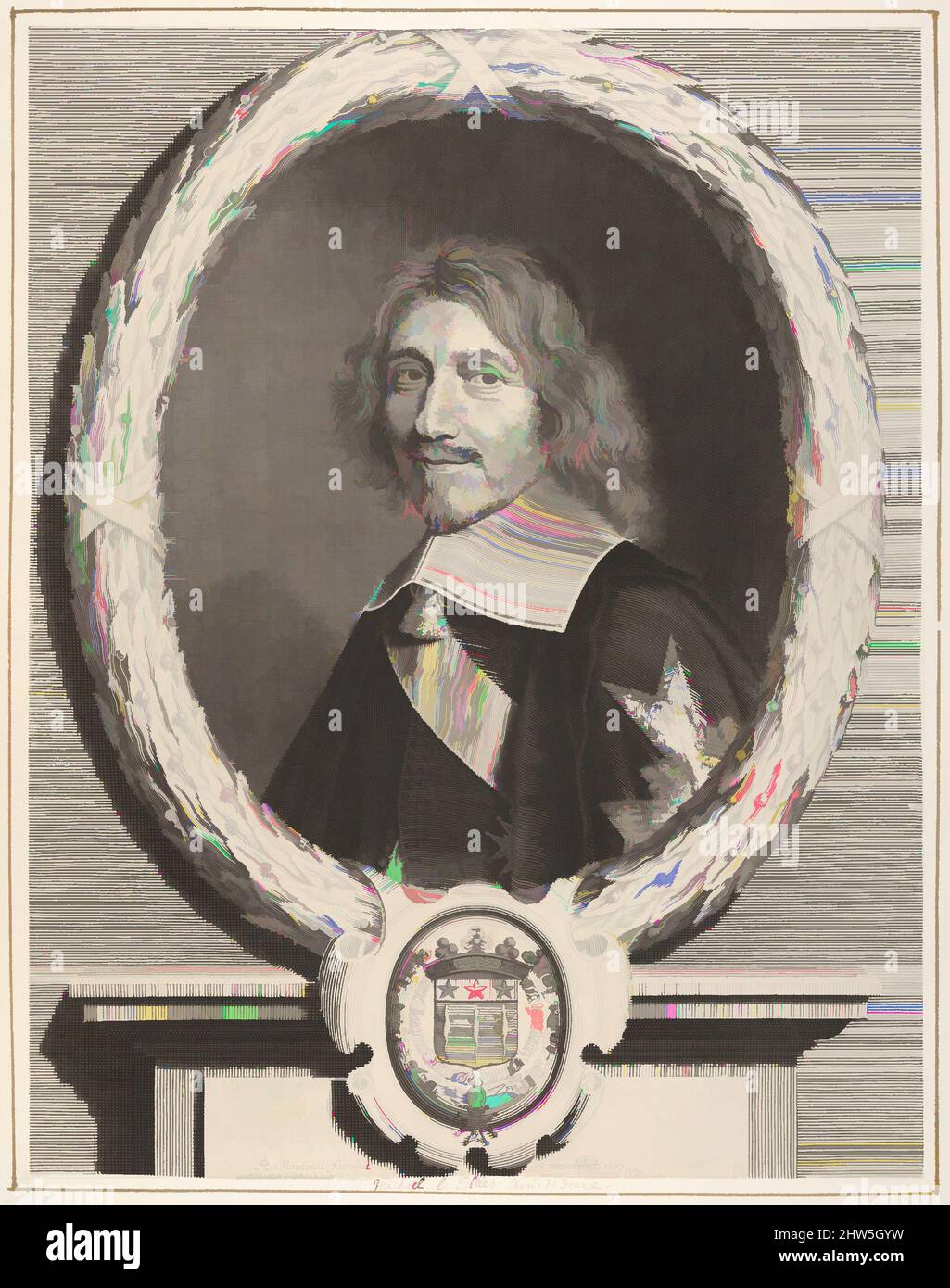 Kunst inspiriert von Chancelier Le Tellier, 17. Jahrhundert, Gravur, Blatt: 13 9/16 x 10 9/16 Zoll (34,4 x 26,8 cm), Drucke, Robert Nanteuil (Französisch, Reims 1623–1678 Paris, Klassische Werke, die von Artotop mit einem Schuss Moderne modernisiert wurden. Formen, Farbe und Wert, auffällige visuelle Wirkung auf Kunst. Emotionen durch Freiheit von Kunstwerken auf zeitgemäße Weise. Eine zeitlose Botschaft, die eine wild kreative neue Richtung verfolgt. Künstler, die sich dem digitalen Medium zuwenden und die Artotop NFT erschaffen Stockfoto