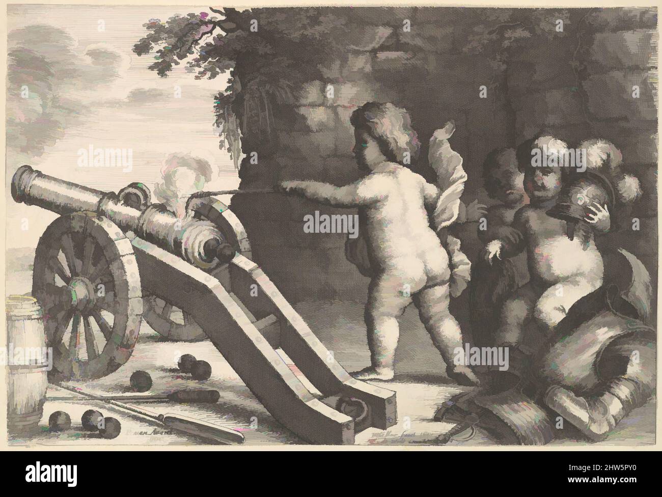 Art Inspired by Fire (The Four Elements), 1647, Radierung, Drucke, After Pieter van Avont (Flämisch, 1599–1652, Klassische Werke, die von Artotop mit einem Schuss Moderne modernisiert wurden. Formen, Farbe und Wert, auffällige visuelle Wirkung auf Kunst. Emotionen durch Freiheit von Kunstwerken auf zeitgemäße Weise. Eine zeitlose Botschaft, die eine wild kreative neue Richtung verfolgt. Künstler, die sich dem digitalen Medium zuwenden und die Artotop NFT erschaffen Stockfoto