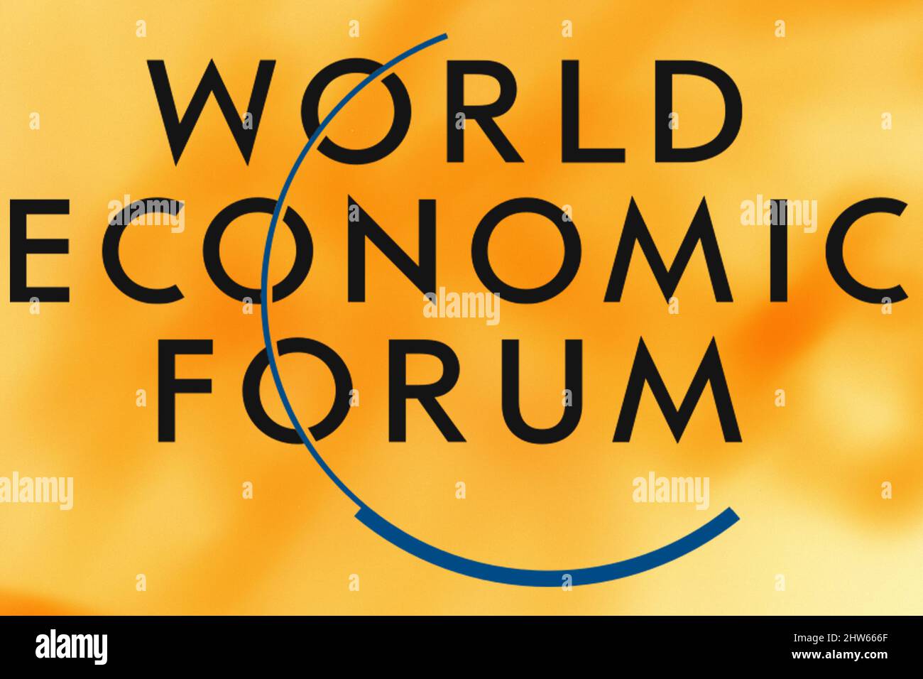Emblem des WEF (World Economic Forum) in Davos Stockfoto Emblem des WEF (World Economic Forum) in Davos Stockfoto