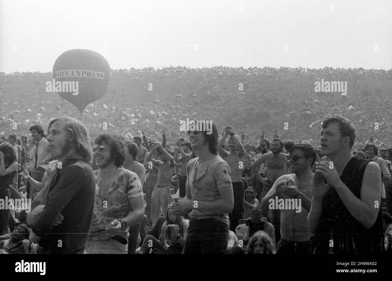 Das Isle of Wight Musikfestival 1970. Stockfoto