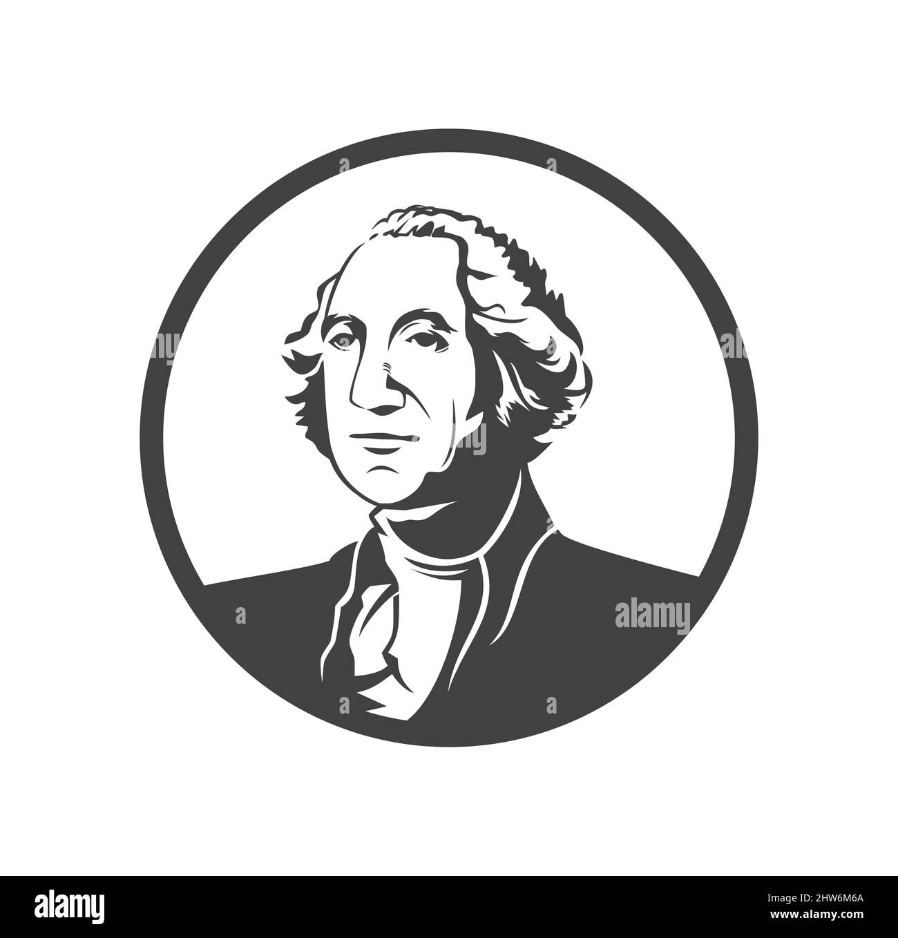 George washington Logo Design Illustration Vektor eps-Format , geeignet für Ihre Design-Bedürfnisse, Logo, Illustration, Animation, etc. Stock Vektor