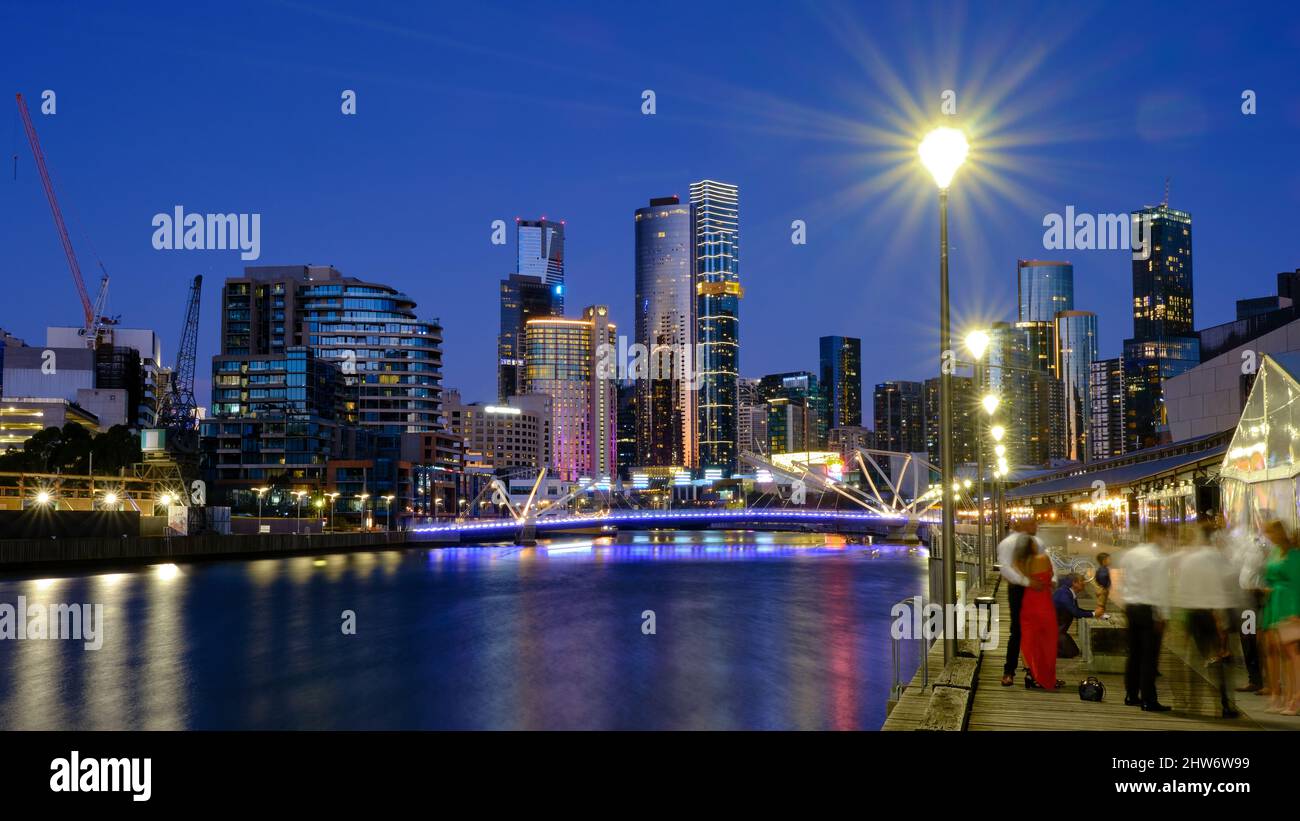 South Wharf Night Stockfoto