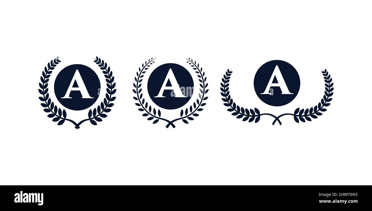 Laurel Kranz Logo Design Illustration Vektor eps Format , geeignet für Ihre Design-Bedürfnisse, Logo, Illustration, Animation, etc. Stock Vektor