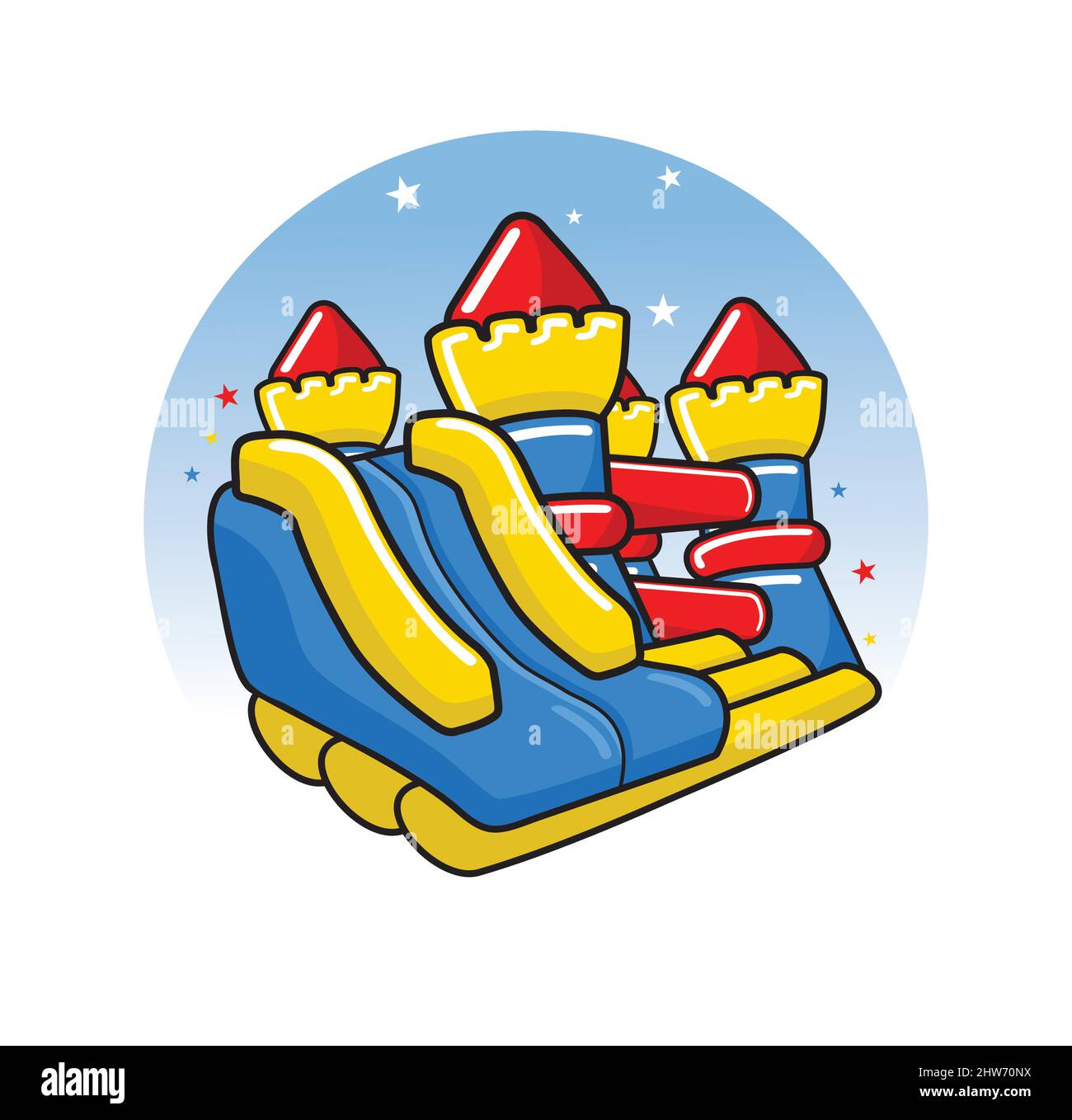 Bounce House Design Illustration Vektor eps-Format , geeignet für Ihr Design Bedürfnisse, Logo, Illustration, Animation, etc. Stock Vektor