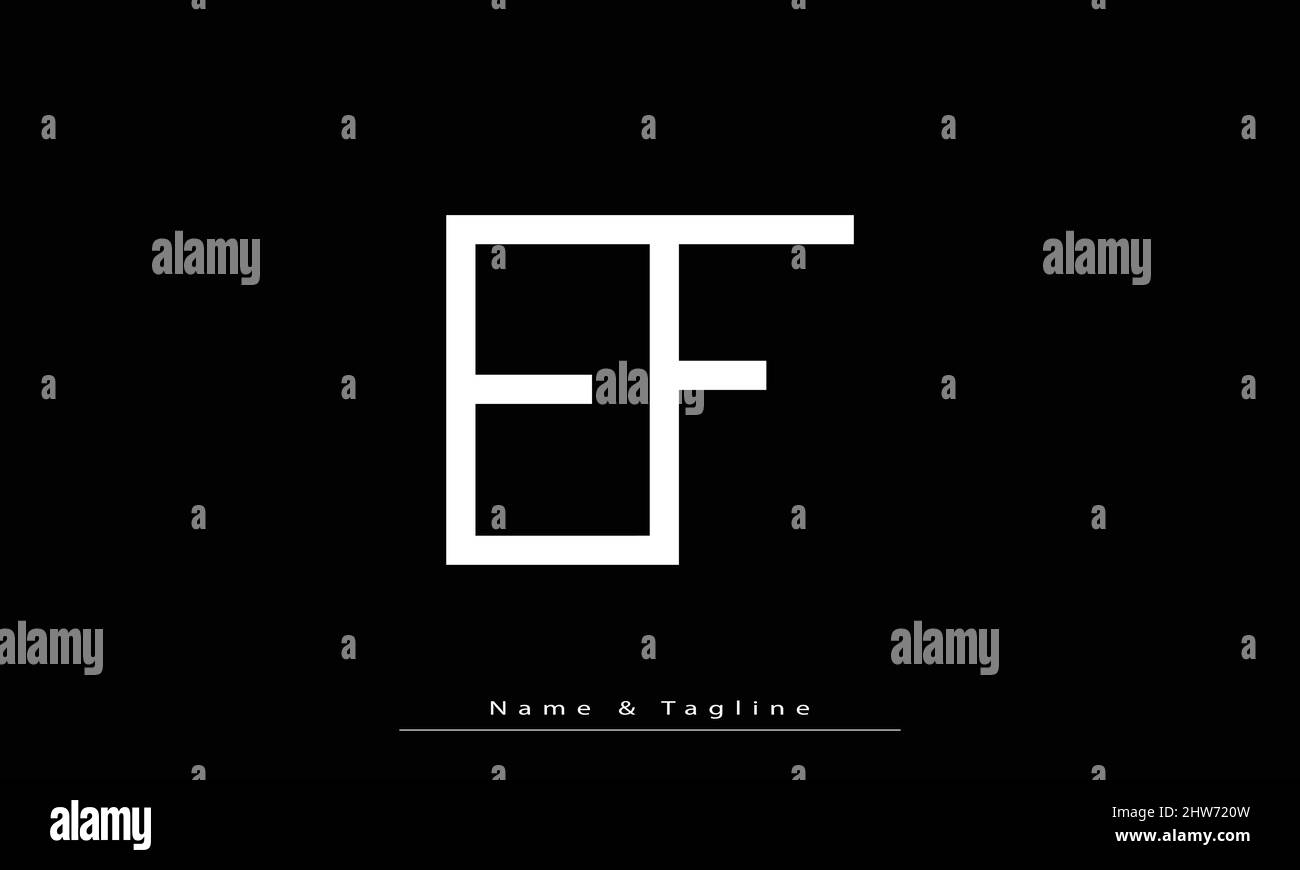 Buchstaben Buchstaben Initialen Monogramm Logo EF , FE Stock Vektor