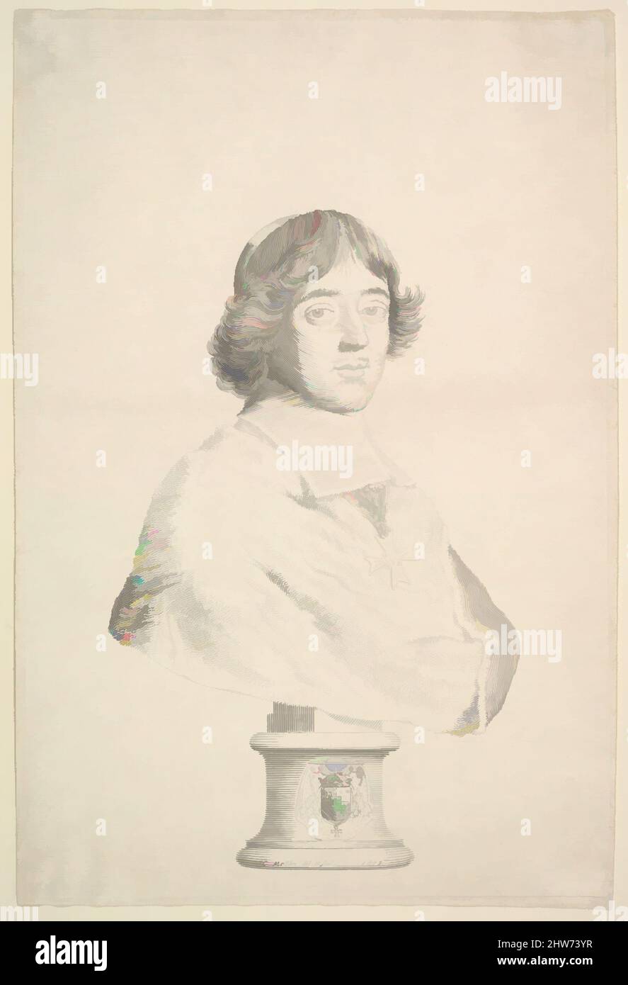 Kunst inspiriert von Emmanuel-Théodose de La Tour d'Auvergne, duc d'Albret et Cardinal de Bouillon, 1673, Gravur, Blatt: 14 x 9 3/8 Zoll (35,6 x 23,8 cm), Drucke, Claude Mellan (französisch, Abbeville 1598–1688 Paris, Klassische Werke, die von Artotop mit einem Schuss Moderne modernisiert wurden. Formen, Farbe und Wert, auffällige visuelle Wirkung auf Kunst. Emotionen durch Freiheit von Kunstwerken auf zeitgemäße Weise. Eine zeitlose Botschaft, die eine wild kreative neue Richtung verfolgt. Künstler, die sich dem digitalen Medium zuwenden und die Artotop NFT erschaffen Stockfoto