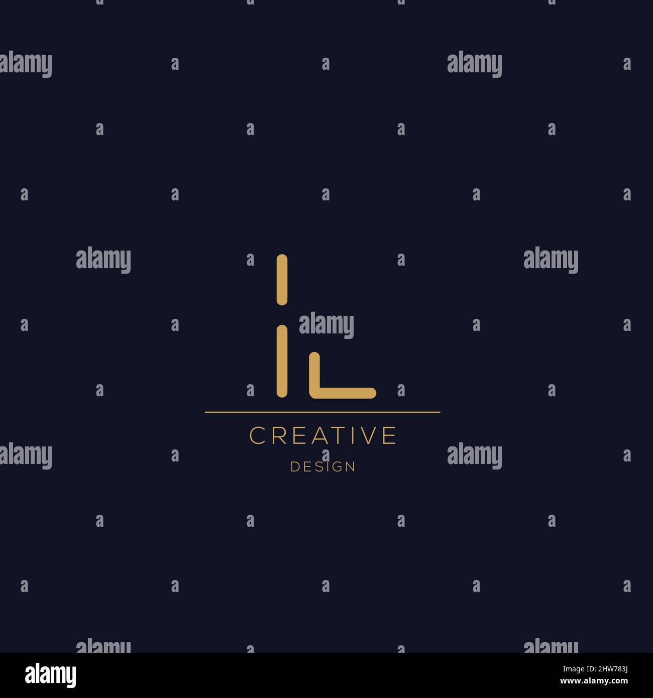 Trendy Alphabet L Anfangsbuchstabe Logo-Symbol Stock Vektor