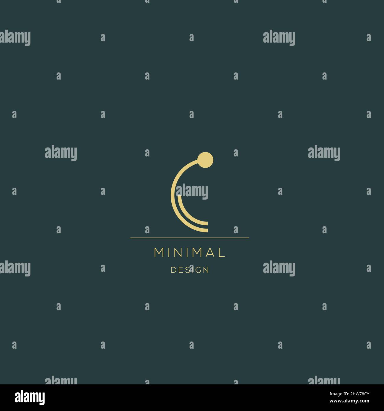 Minimalist Letter A Icon-Logo Stock Vektor